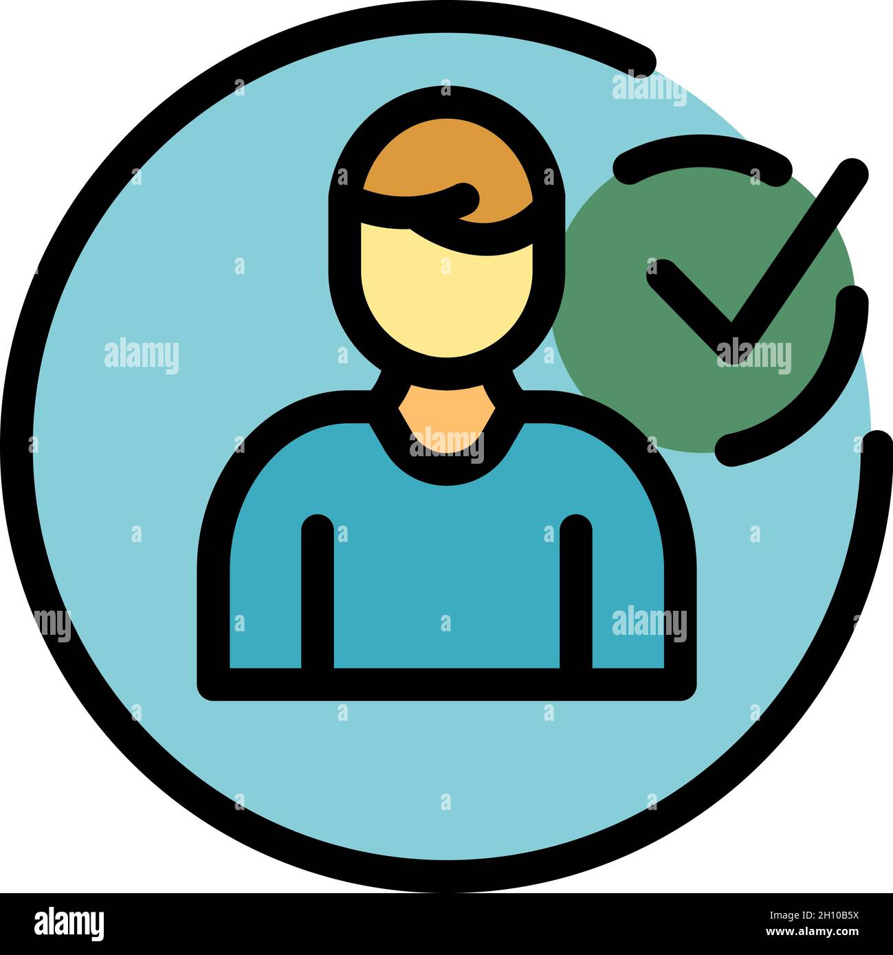 Successful campaign icon. Outline successful campaign vector icon color ...