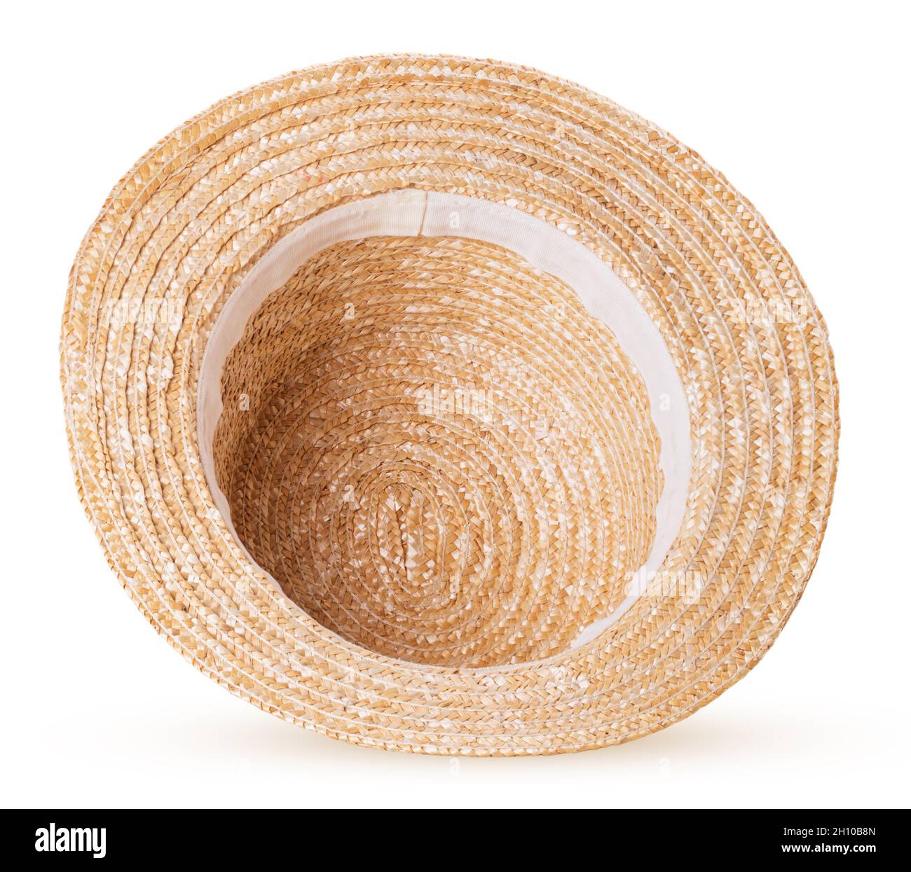 Straw hat isolated on white background. Clipping Path Stock Photo - Alamy