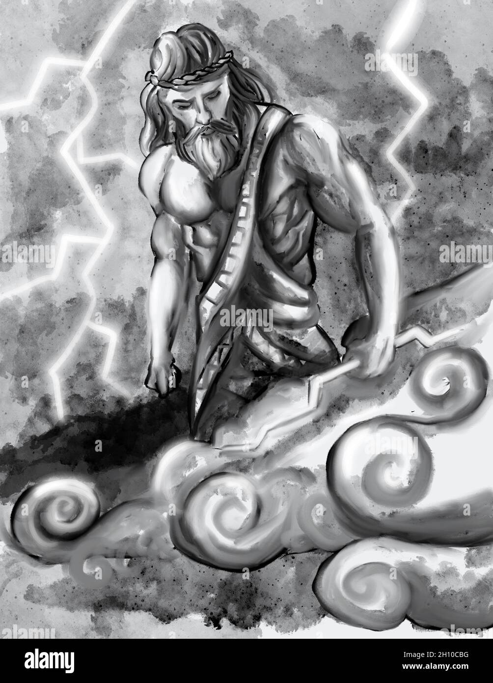 Zeus Writing zeus hand drawn art Stock Photo - Alamy