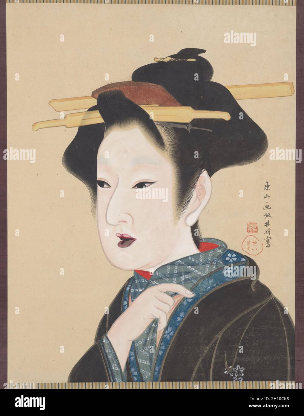 Portrait of a Woman, early 1800s. Gion Seitoku (Japanese, active late ...
