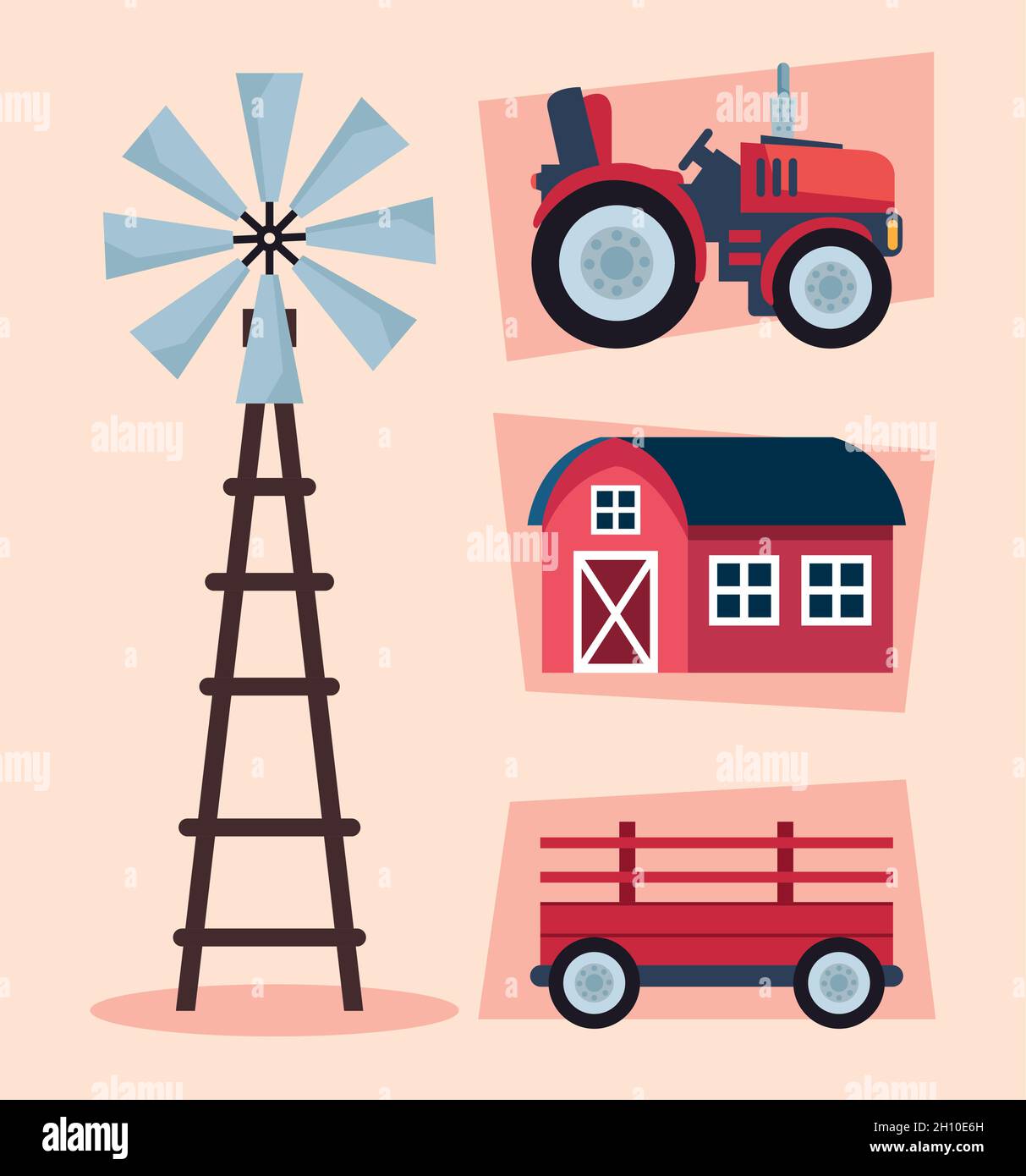 farming agriculture four icons Stock Vector Image & Art - Alamy