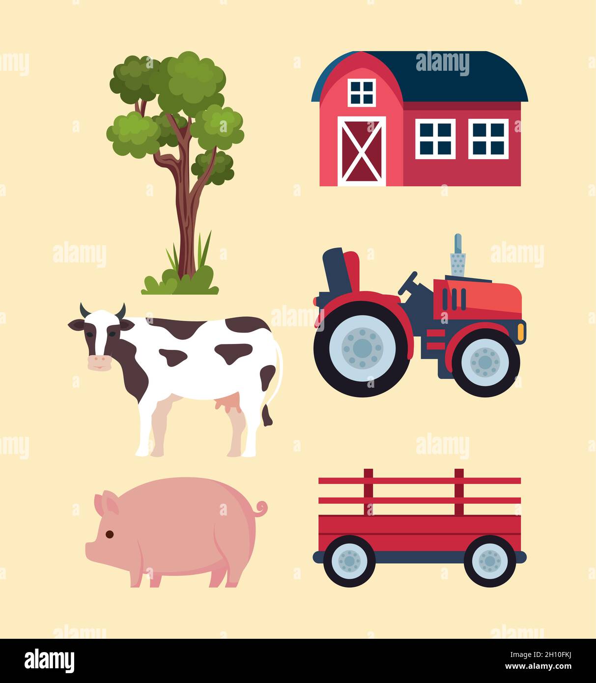 six farming agriculture icons Stock Vector Image & Art - Alamy