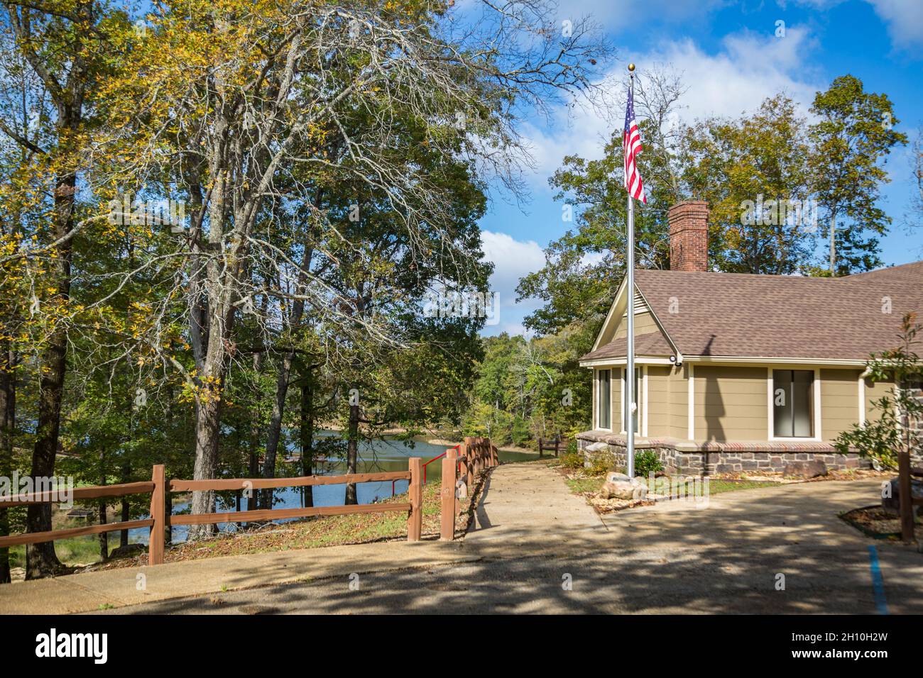 Visitor Center overlooking Lake Lee at Tombigbee State Park near Tupelo