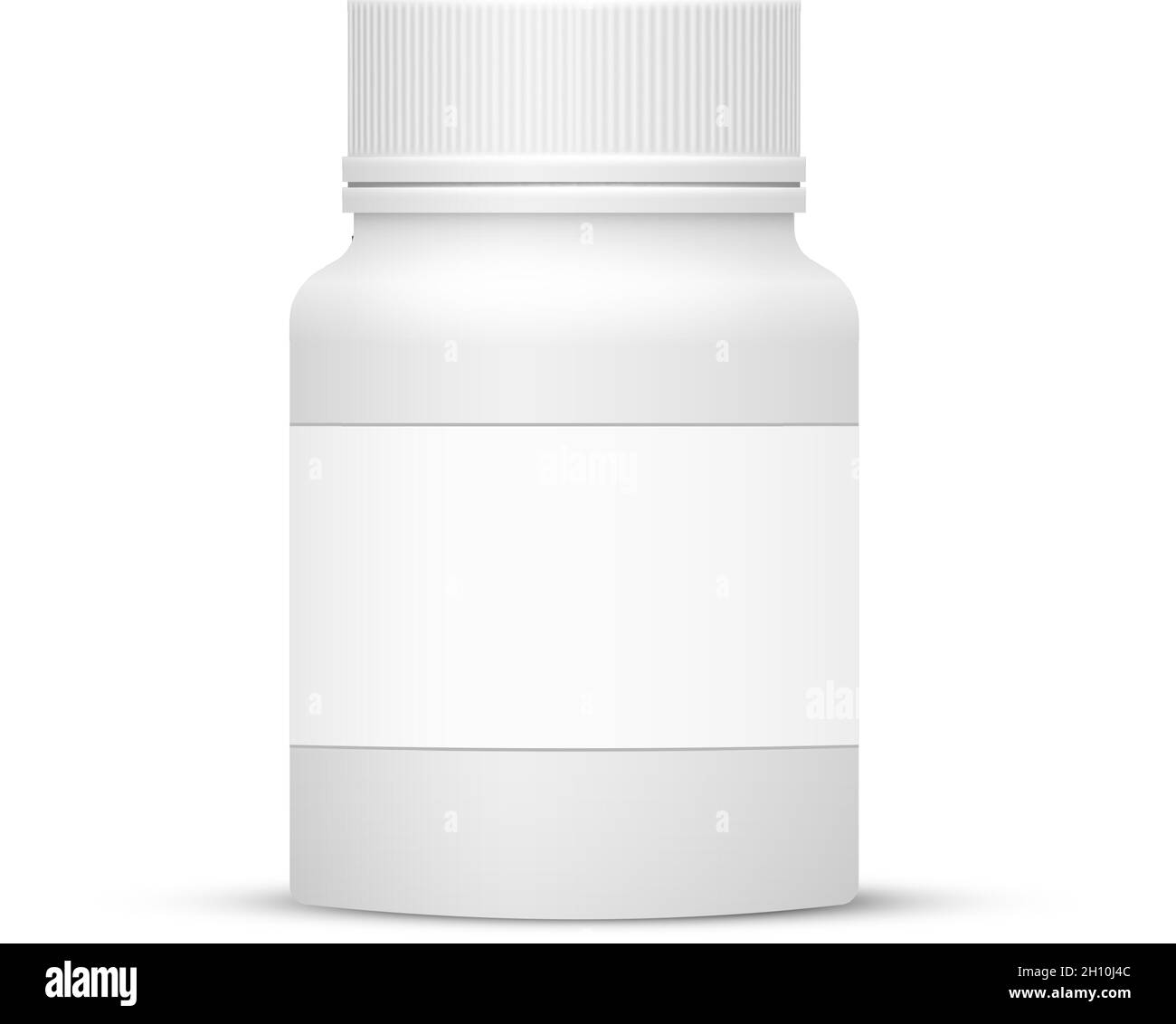 White Plastic Bottles with blank prescription label for Meds Cosmetics ...