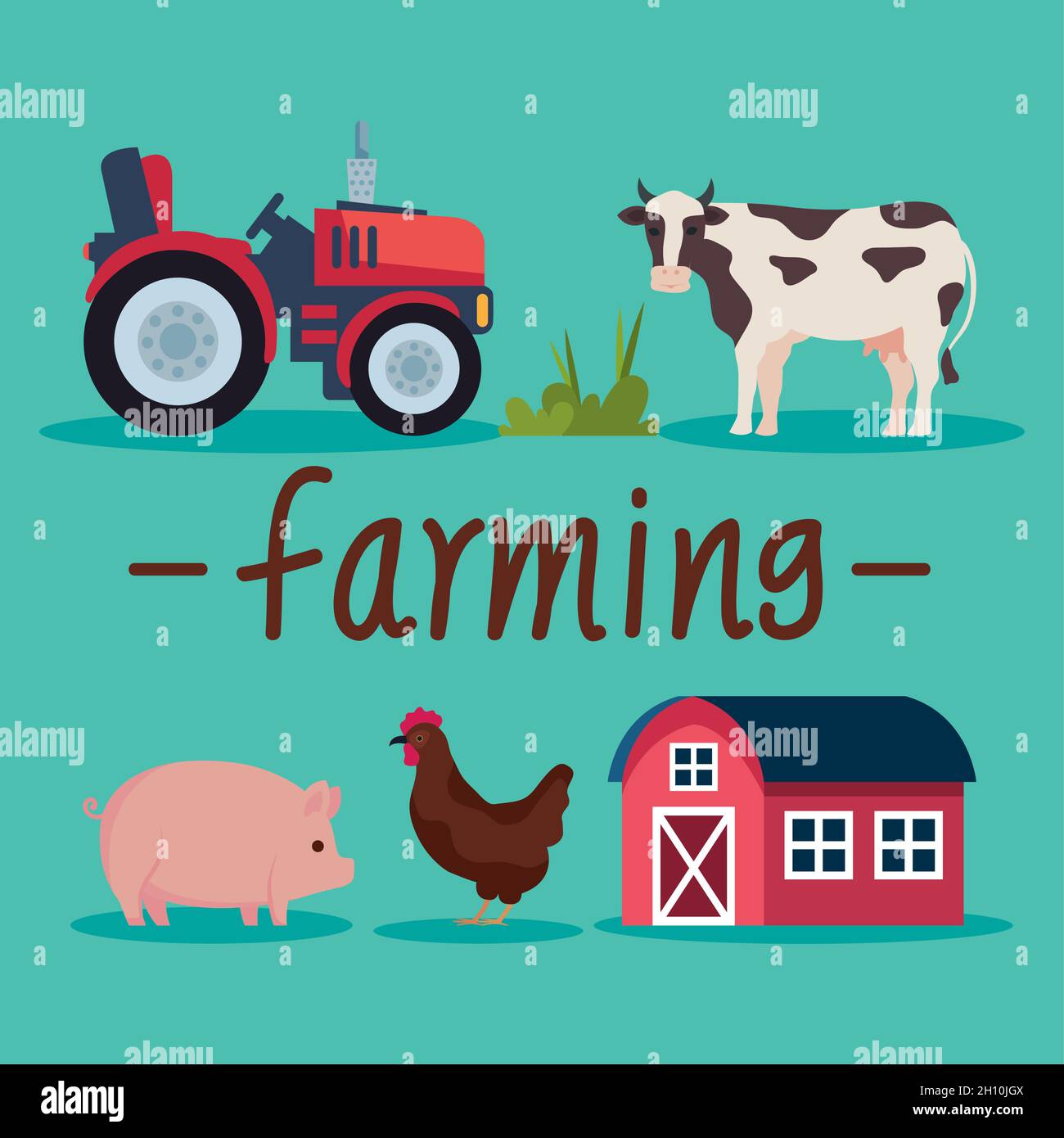 five farming agriculture icons Stock Vector Image & Art - Alamy