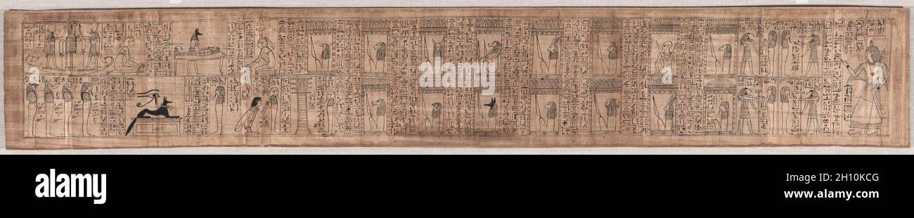 Book of the Dead of Hori, c. 1069-945 BC. Egypt, New Kingdom, Dynasty 21. Papyrus; overall: 23 cm (9 1/16 in.). Stock Photo