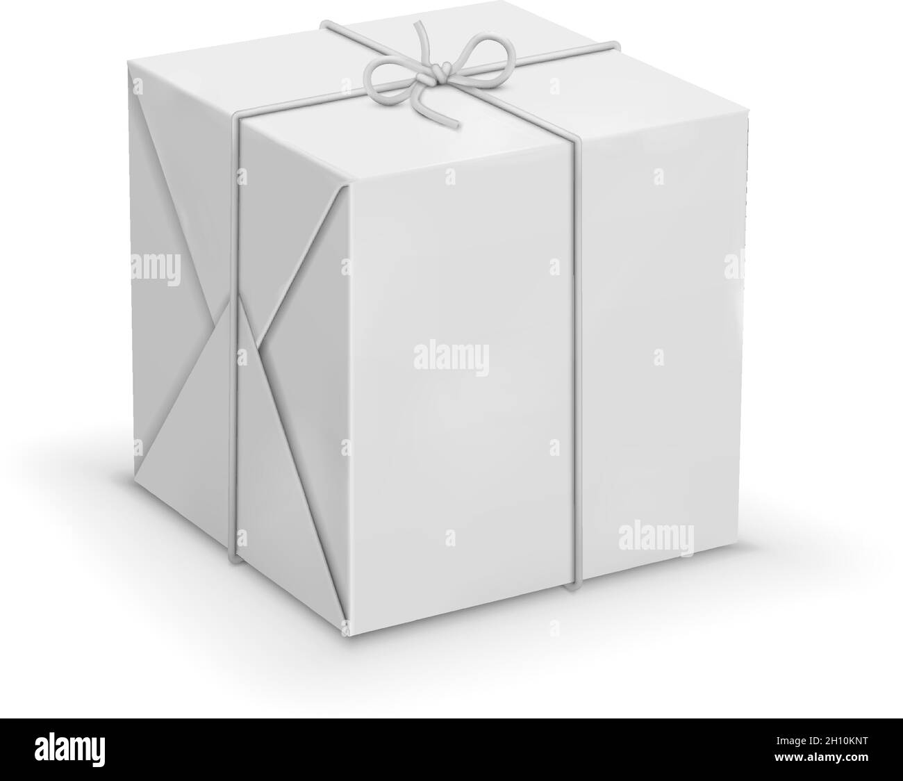 Wrapped Box Vector White cardboard box wrapped in paper. Vector illustration set Stock ...