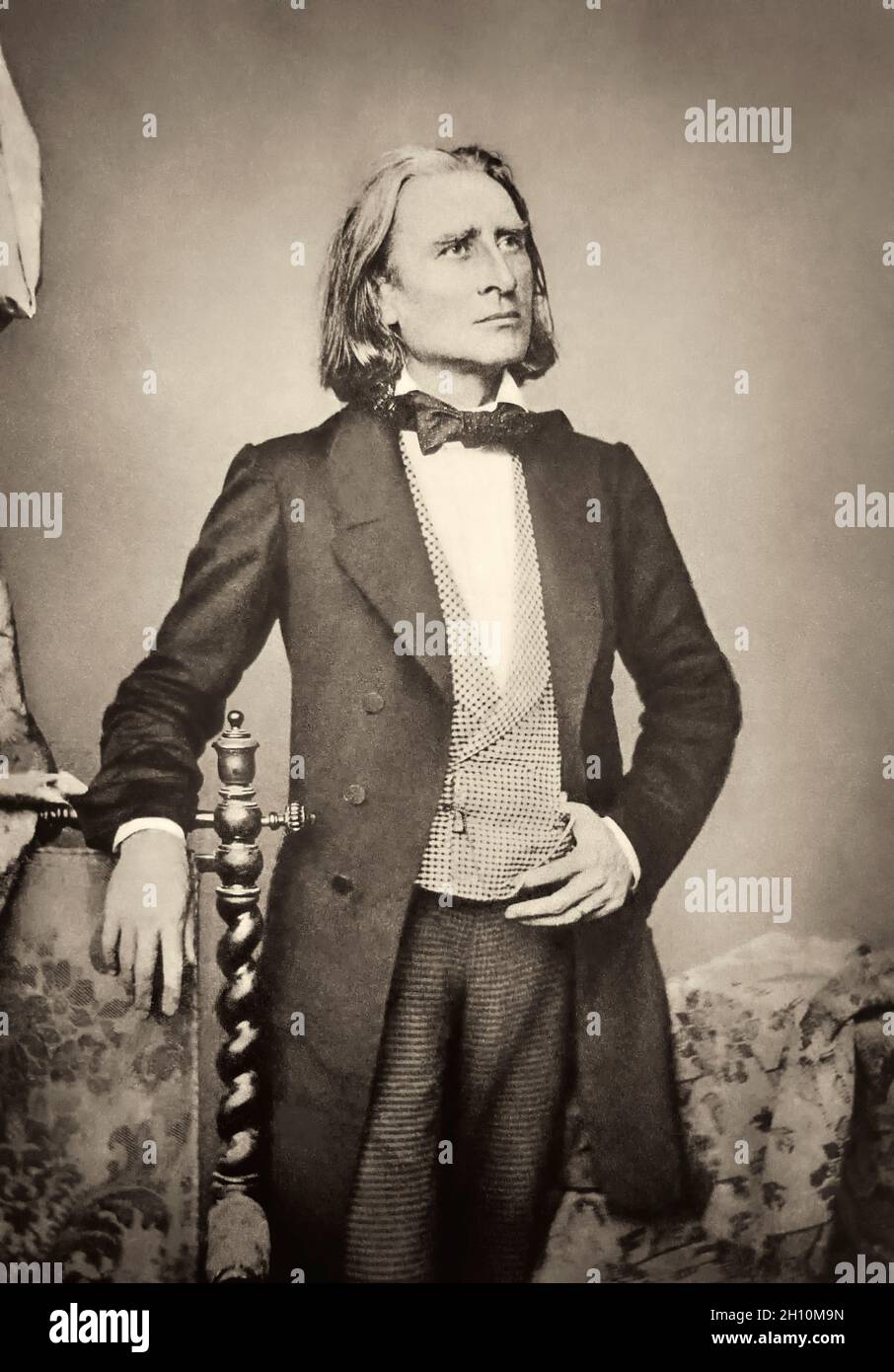 Portrait of Franz Liszt, 1811-1886, Hungarian composer, virtuoso pianist Stock Photo