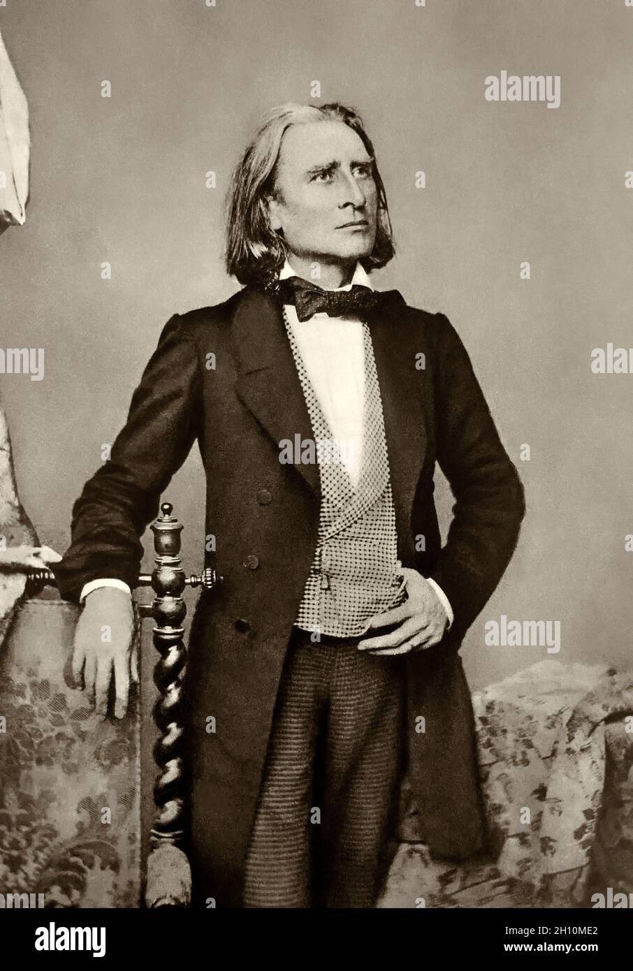 Portrait of Franz Liszt, 1811-1886, Hungarian composer, virtuoso pianist Stock Photo