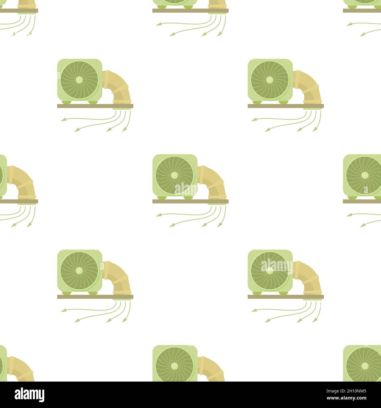 System fan and pipe pattern seamless background texture repeat wallpaper geometric vector Stock Vector