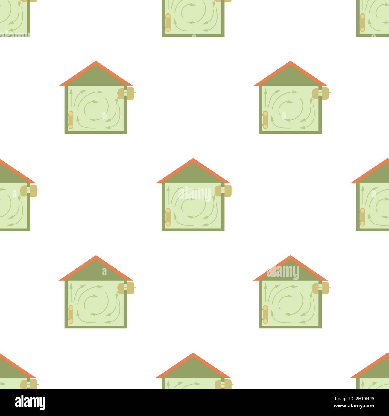 Ventilated home pattern seamless background texture repeat wallpaper geometric vector Stock Vector