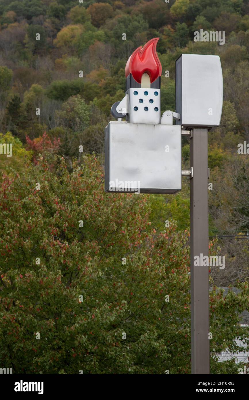 Bradford, Pennsylvania The Zippo/Case Museum showcases Zippo lighters
