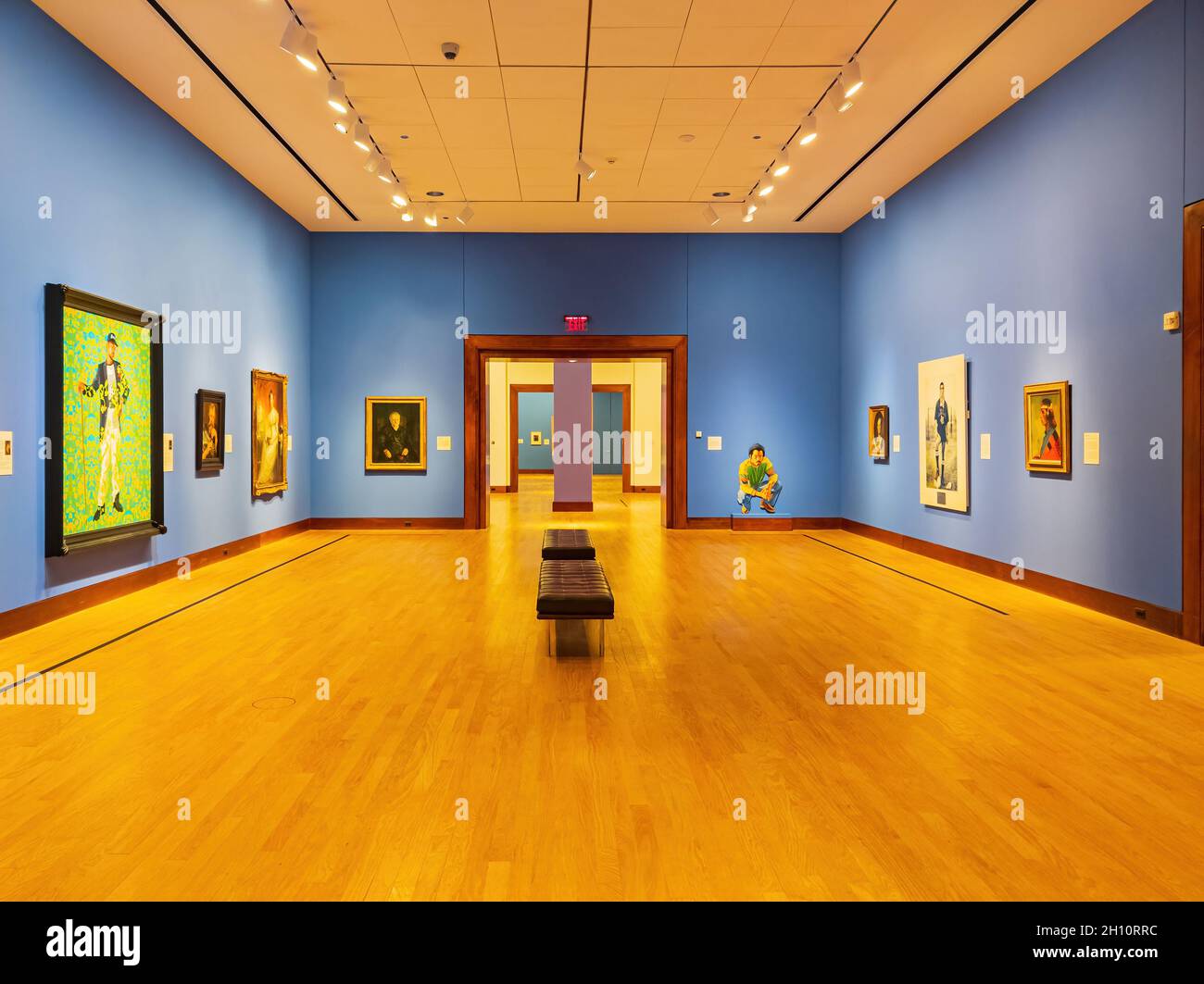 Oklahoma, OCT 2, 2021 - Interior view of the Oklahoma City Museum of Art Stock Photo