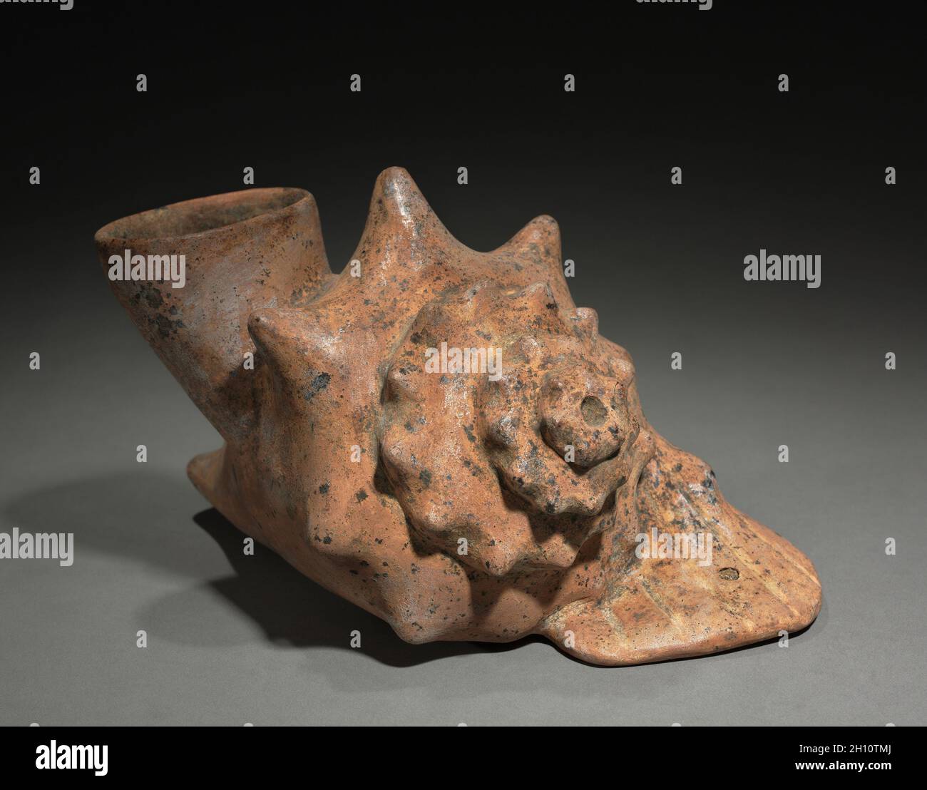 Conch Shell Trumpet Vessel, 200 BC-300. West Mexico, Colima, Comala ...
