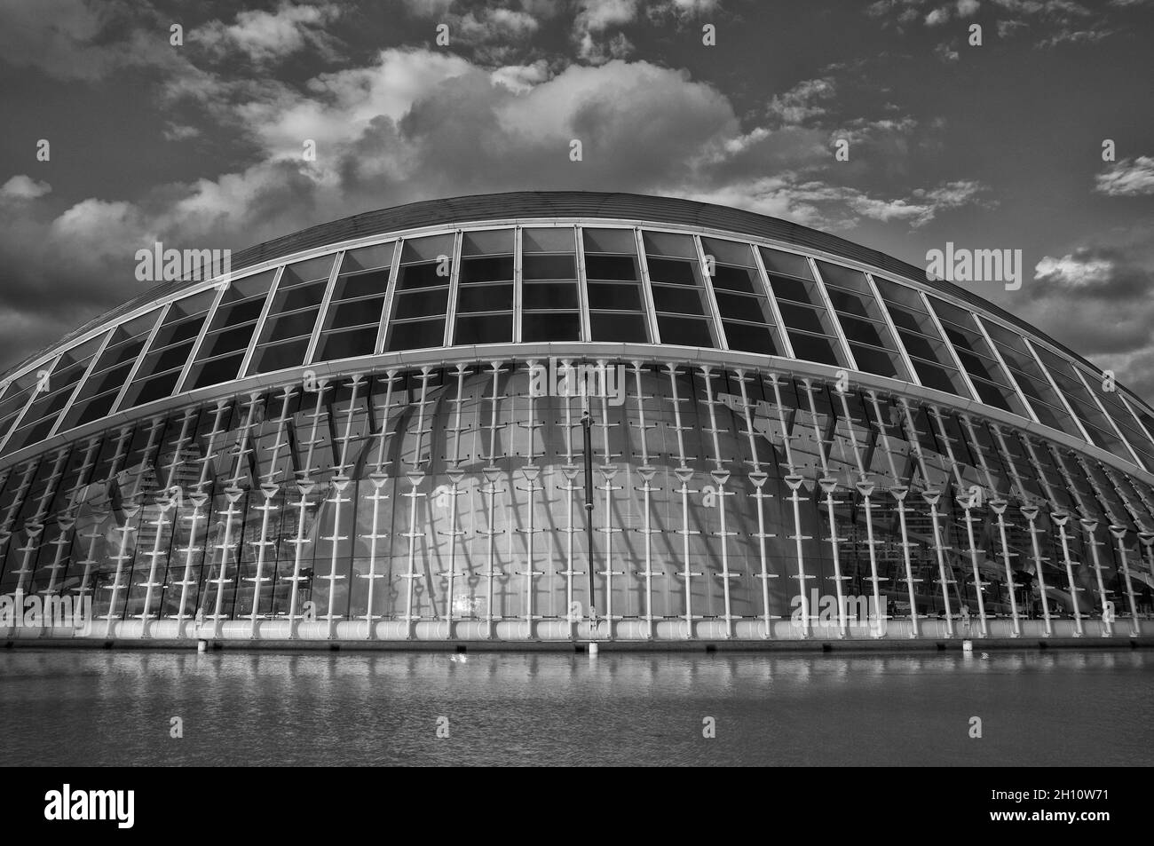 L'Hemisfèric (1998). City of Arts and Sciences. Designed by Santiago Calatrava and Félix Candela. València. Spain Stock Photo