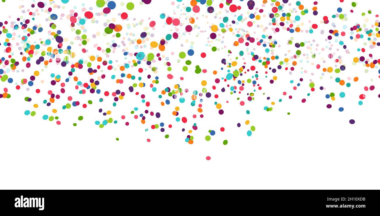 eps vector seamless background with different colored confetti for party time Stock Vector
