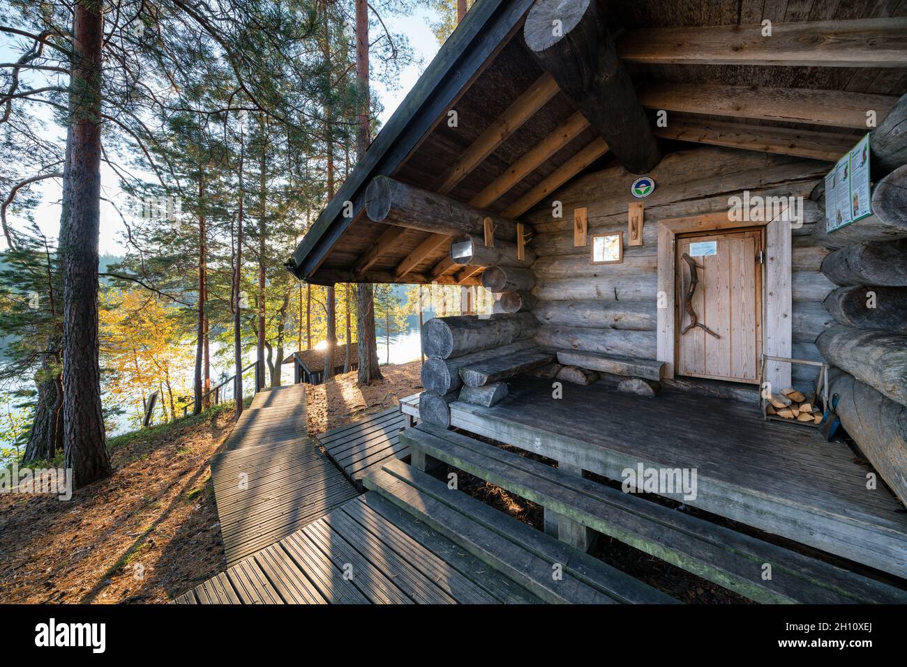 Sauna at Ruuhonsaaret islands, Taipalsaari, Finland Stock Photo