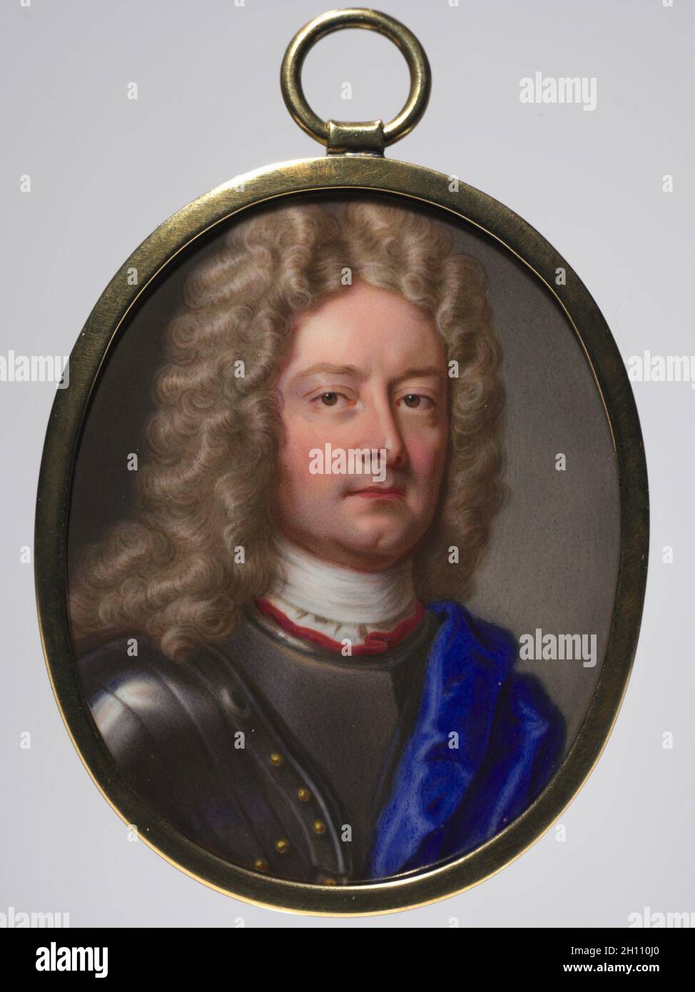 Portrait of John Churchill, 1st Duke of Marlborough, 1715. Christian Friedrich Zincke (German, 1683/85-1767). Enamel on copper in a gilt metal frame; framed: 6.4 x 5.1 cm (2 1/2 x 2 in.); sight: 5.9 x 4.8 cm (2 5/16 x 1 7/8 in.). Stock Photo