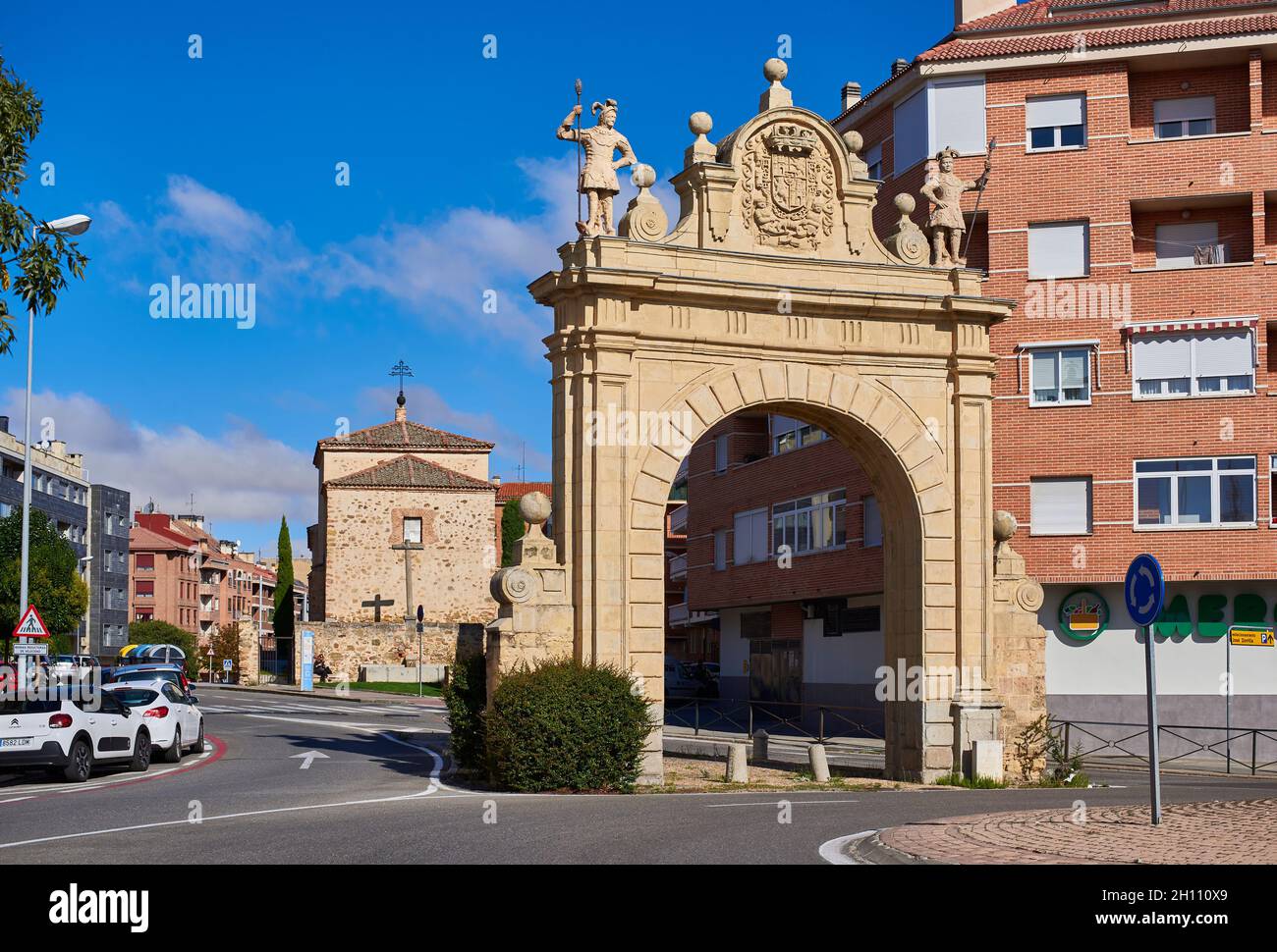 Puerta de Madrid Gate. Segovia, Castile and Leon, Spain Stock Photo - Alamy