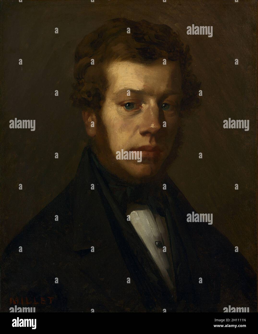 Monsieur Martin, 1840. Jean-François Millet (French, 1814-1875). Oil on fabric; framed: 68 x 59.7 x 10.8 cm (26 3/4 x 23 1/2 x 4 1/4 in.); unframed: 46 x 38 cm (18 1/8 x 14 15/16 in.). Stock Photo