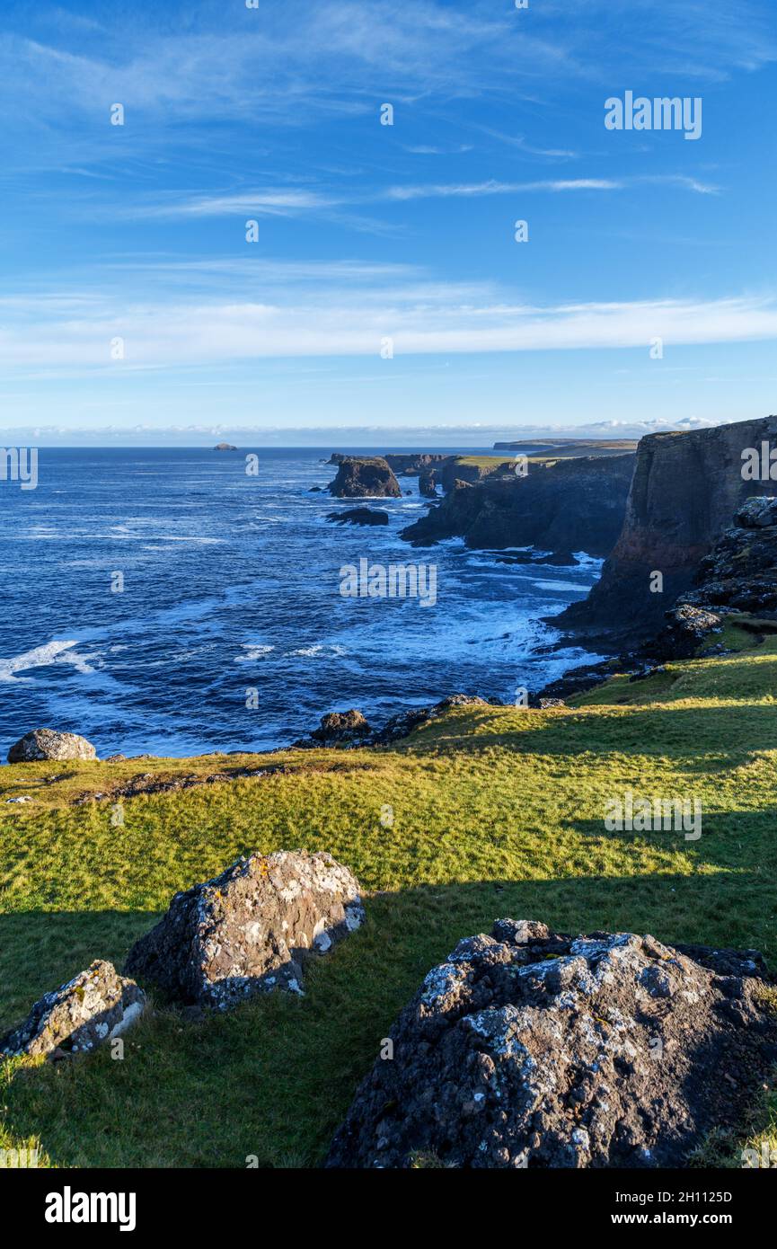 Cliffs at Eshaness, Mainland, Shetland, Scotland, UK Stock Photo