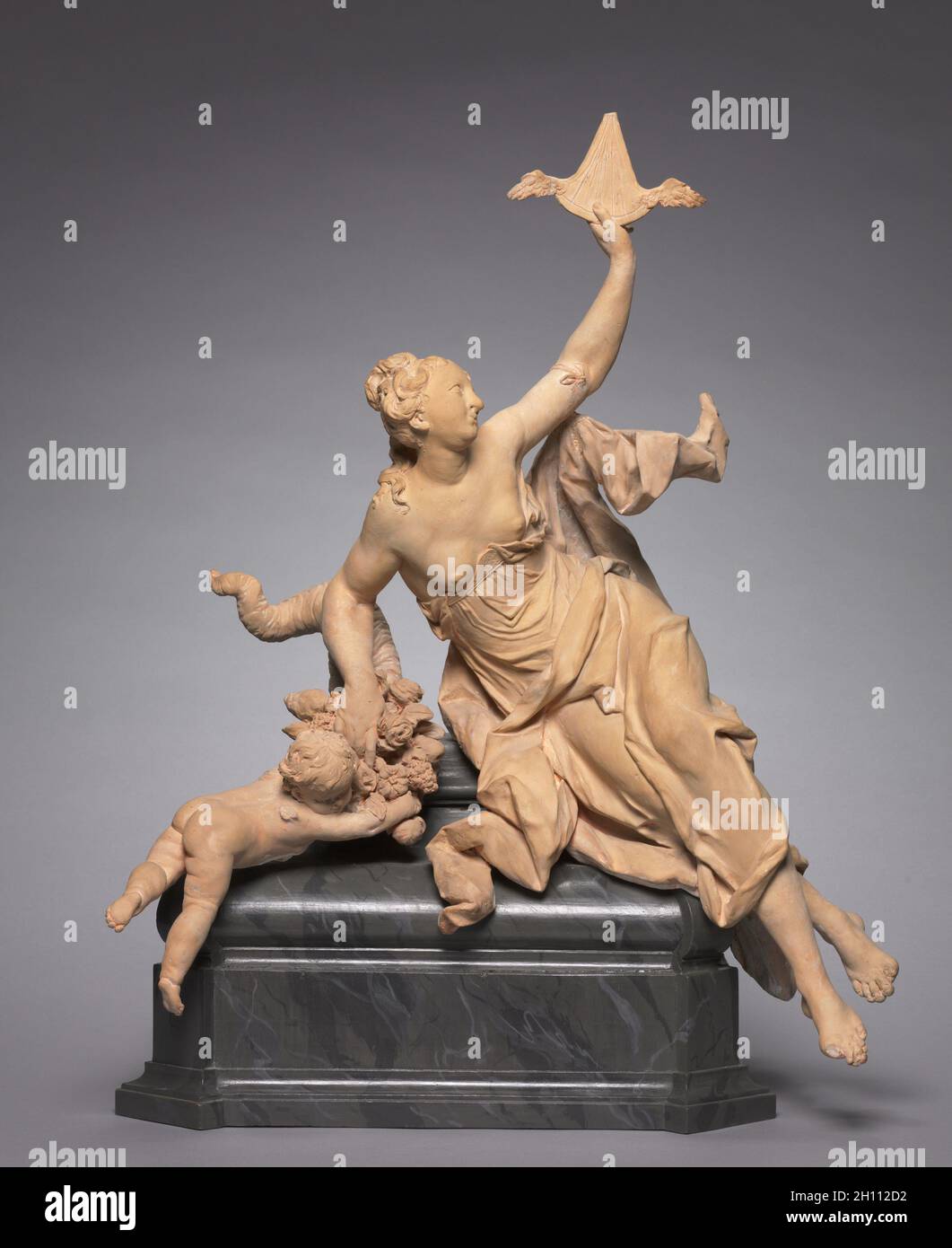Abundance, c. 1730. Attributed to Lorenzo Matielli (Austrian, c. 1688-1748). Terracotta; overall: 75 x 56.7 x 35.4 cm (29 1/2 x 22 5/16 x 13 15/16 in.); without base: 69.3 cm (27 5/16 in.). Stock Photo