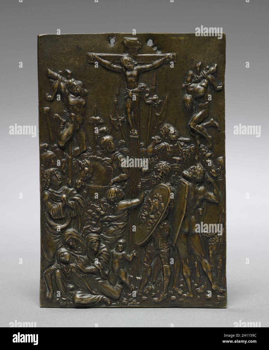 The Crucifixion, 1500s. Moderno (Italian, 1467-1528). Bronze; overall ...