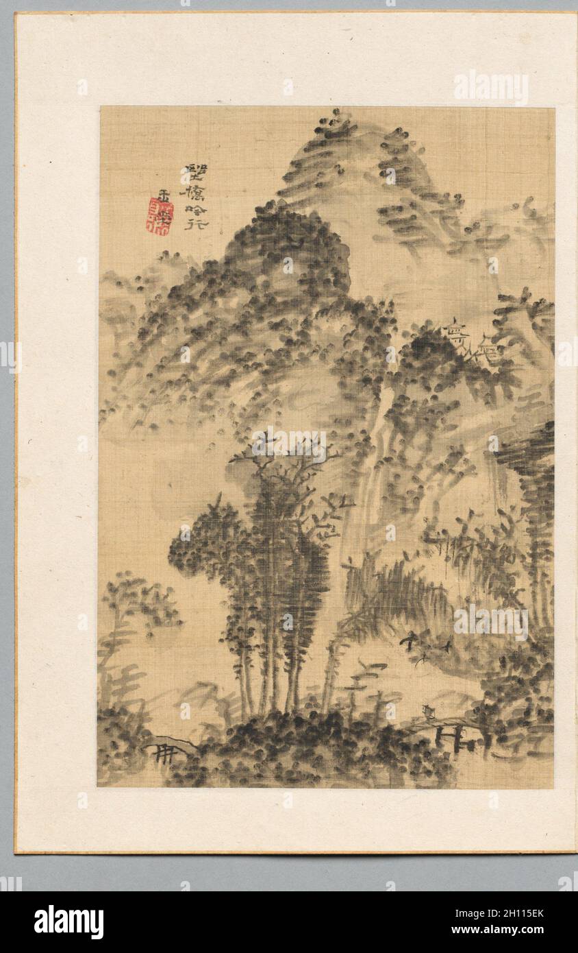 Wild Bridge, Poet's Walk, late 1700s-early 1800s. Uragami Gyokudō ...