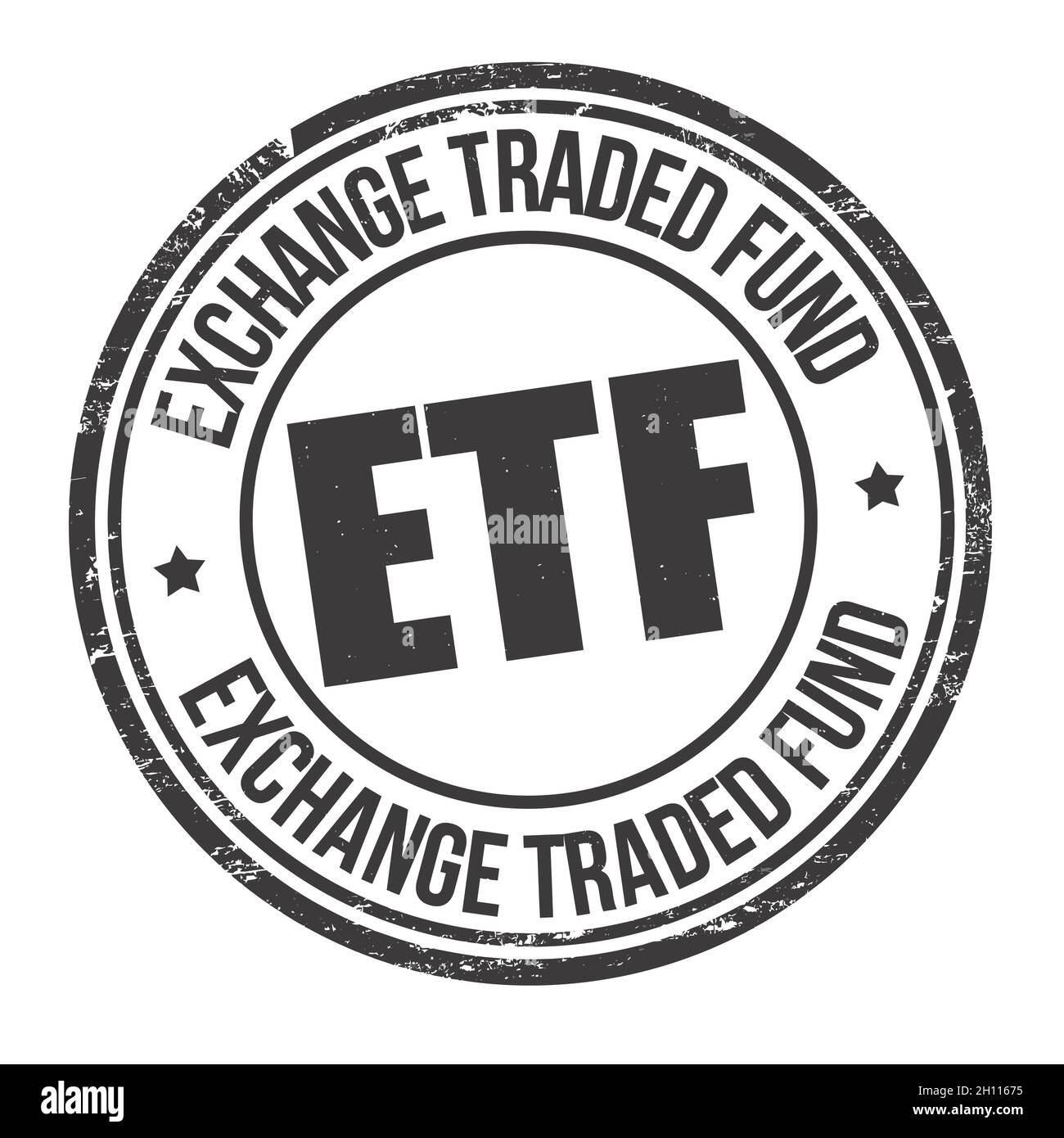 Exchange traded fund grunge rubber stamp on white background, vector ...