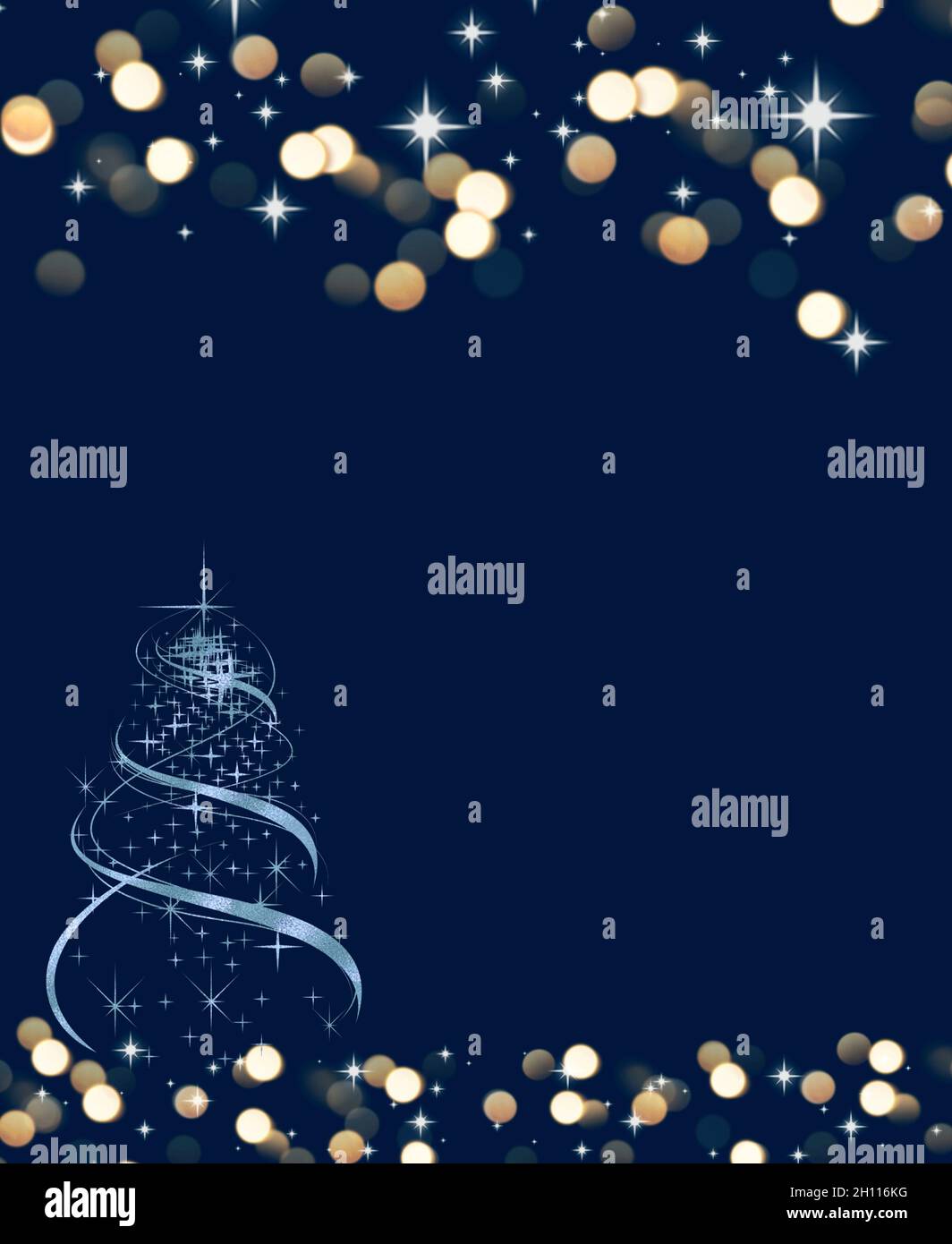 Festive background with bokeh lights and Christmas tree Stock Photo - Alamy