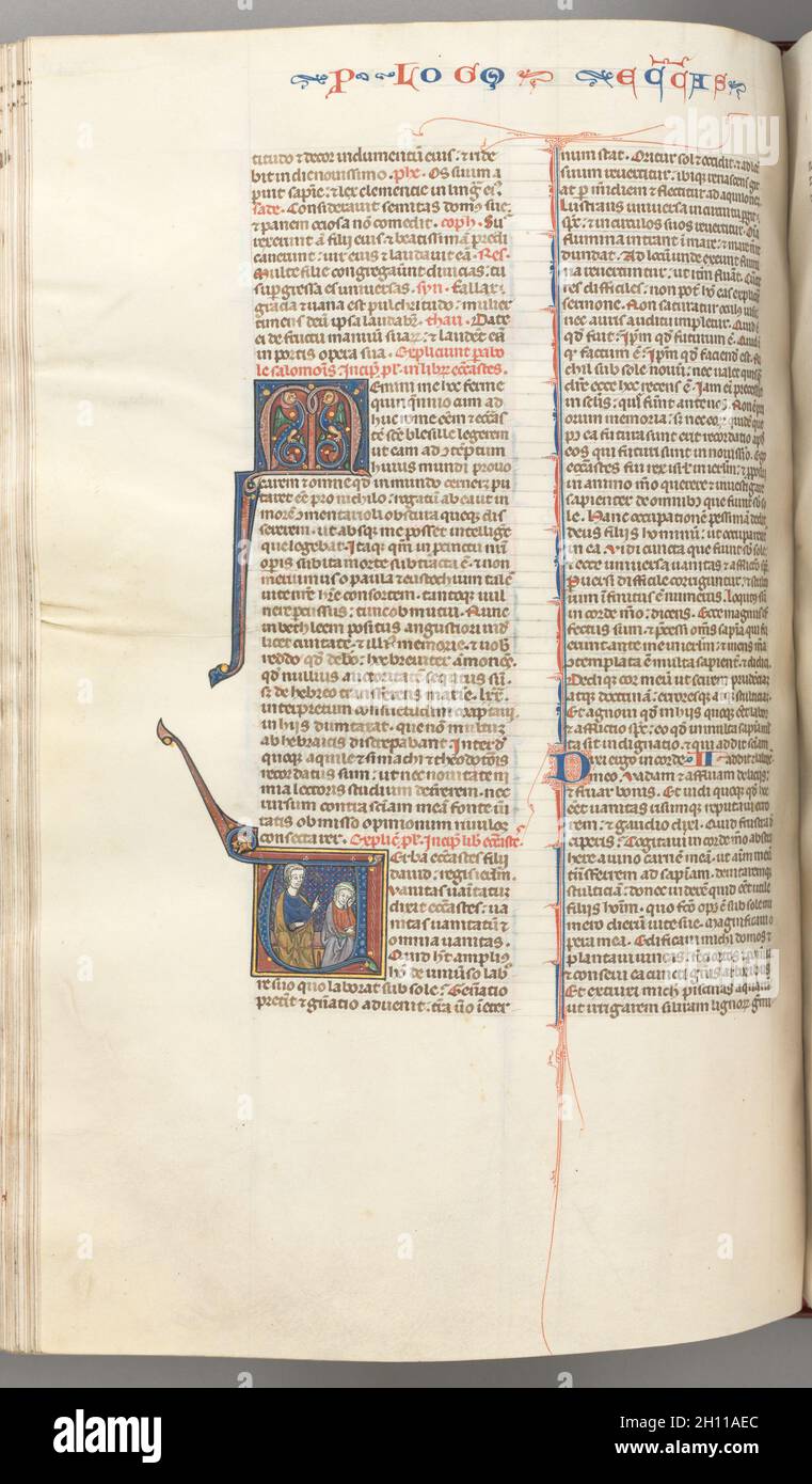 13th Century French Illuminated Manuscript Leaf 9 X 
