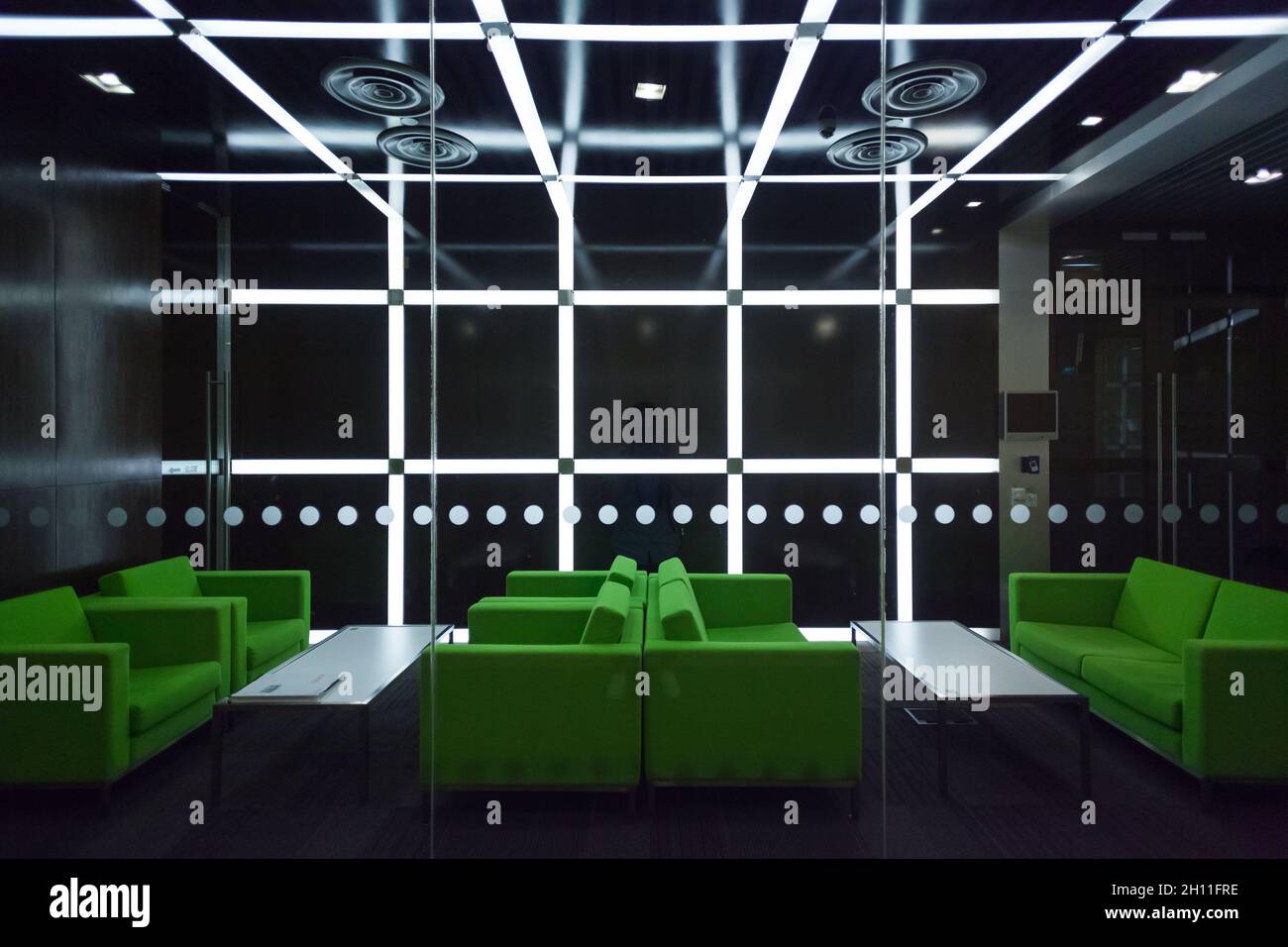 SINGAPORE - NOVEMBER 15, 2015: Modern interior design of Microsoft ...