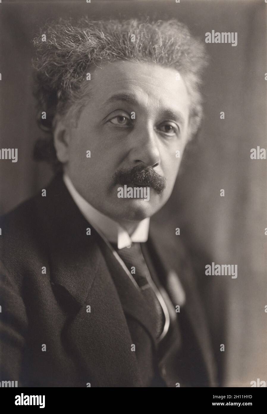 Albert Einstein (1879-1955), Physicist, Head and Shoulders Portrait, Harris & Ewing, 1921 Stock Photo