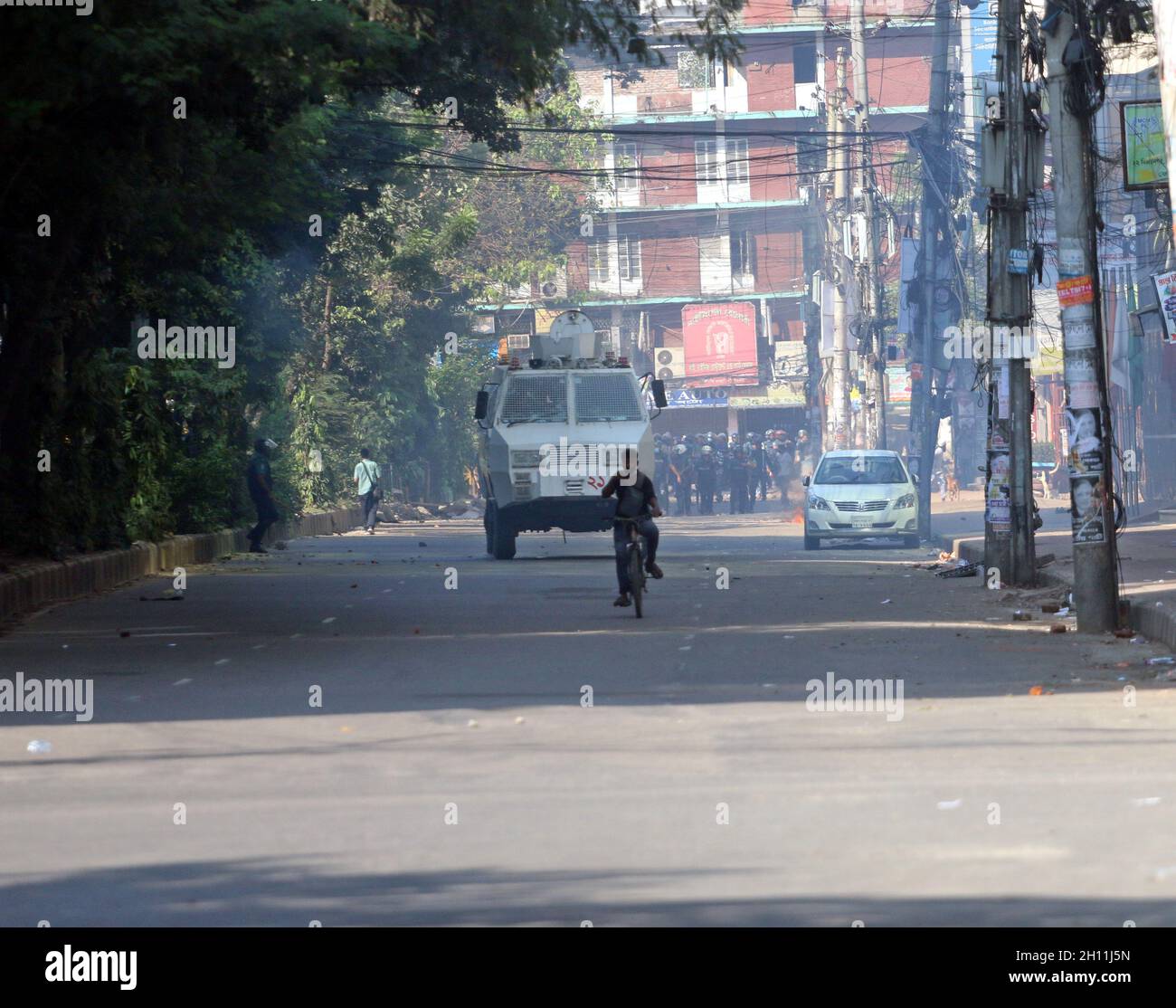 OCTOBER 15,2021,DHAKA,BANGLADESH- Several people were injured in a ...
