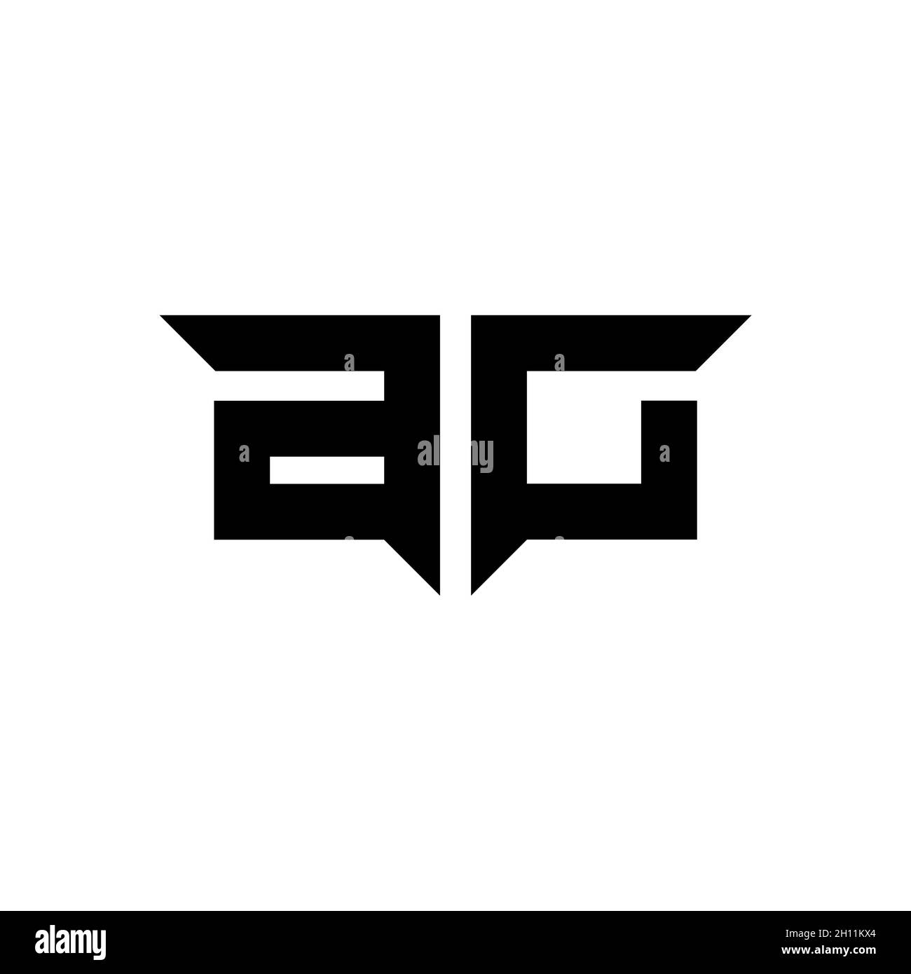 AD logo initial monogram with castle shape style design template ...
