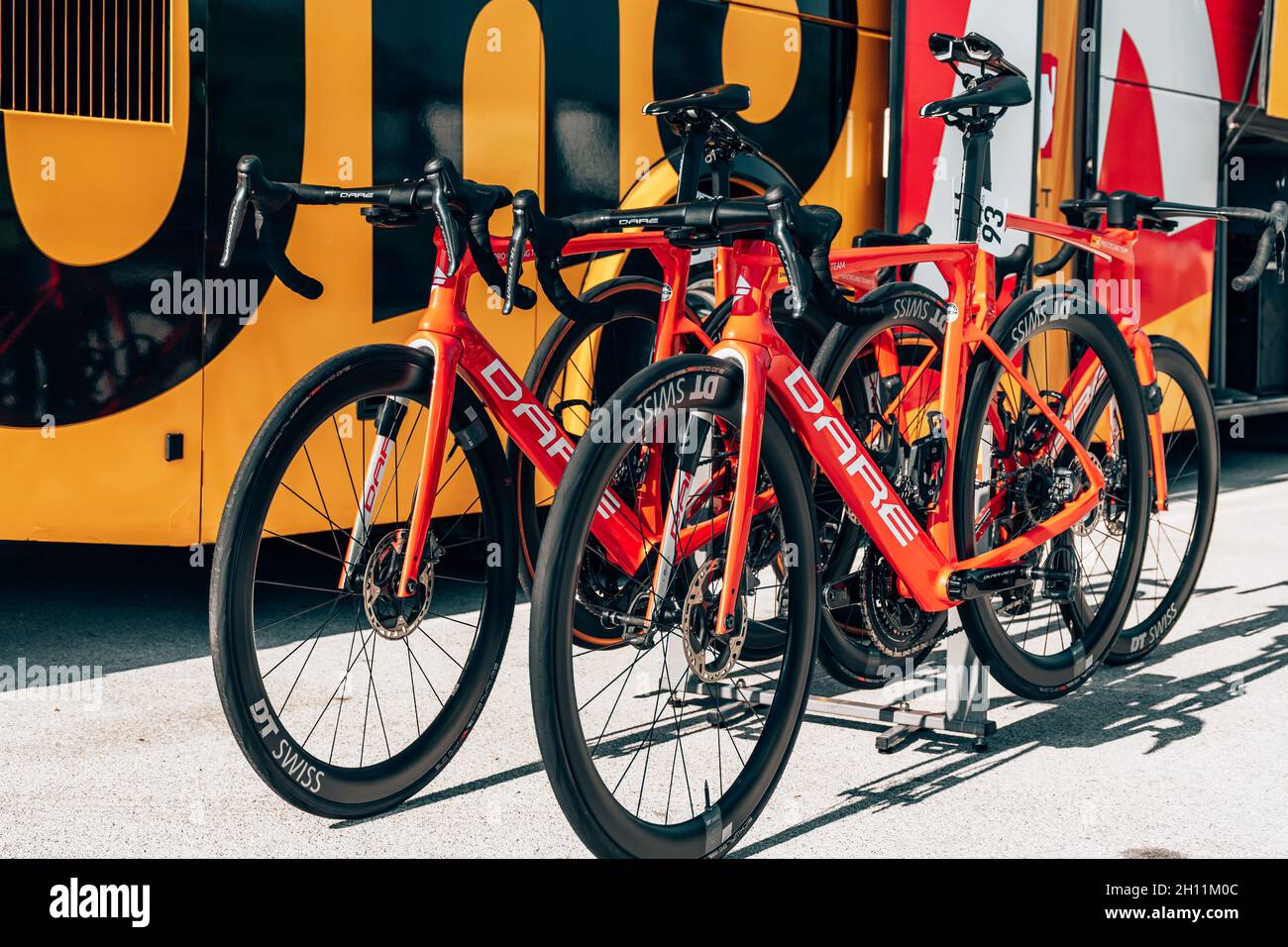 ZAGREB, CROATIA - 03, Dare professional bike of team Uno-x pro cycling team Stock - Alamy