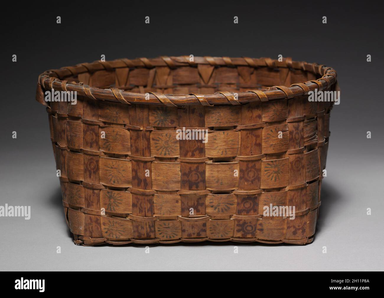 Basket with Stamped Decoration, early 1800s. Native North America