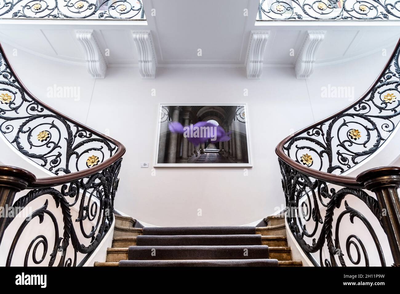 French staircase at the British Academy, London, UK Stock Photo