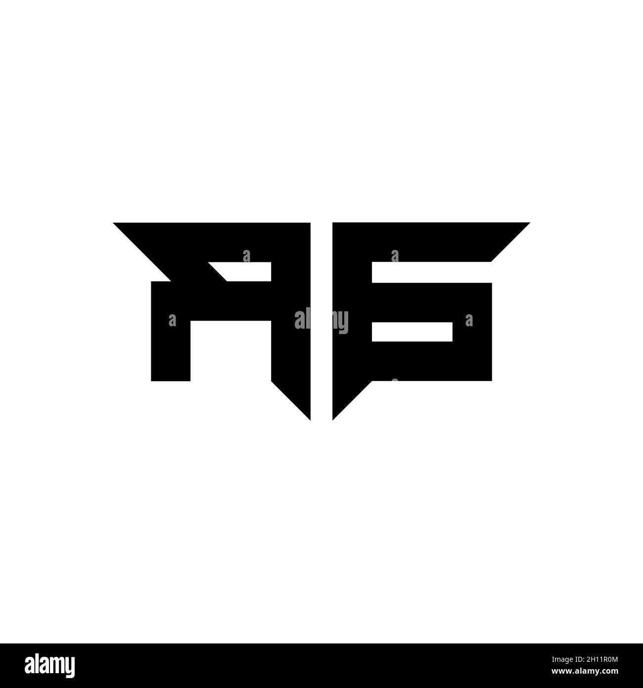 RA Monogram logo letter with simple modern shape style design template ...
