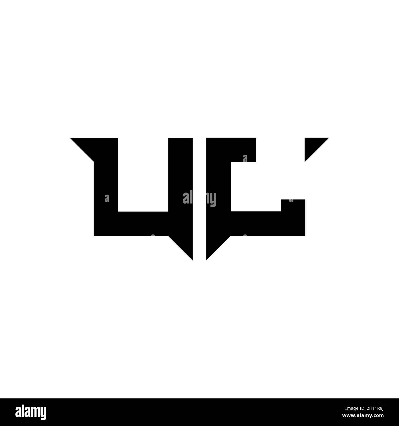UJ Monogram logo letter with simple modern shape style design template ...