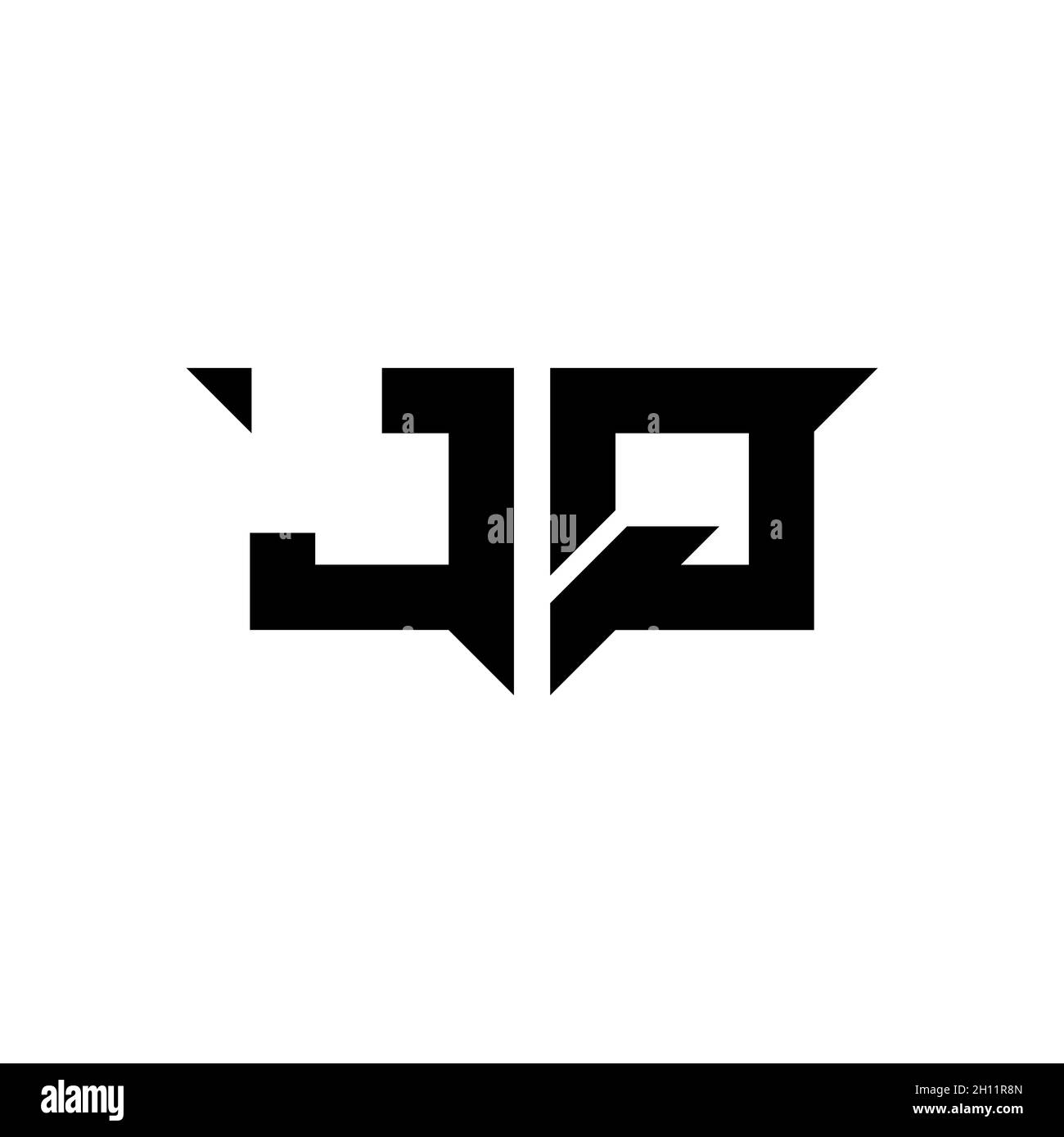 JQ Monogram logo letter with simple modern shape style design template ...