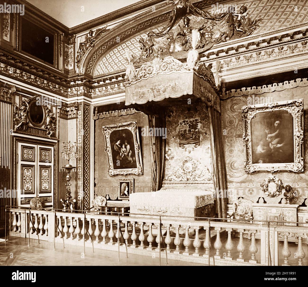 Chambre de Louis XVI, Versailles, France, Victorian period Stock Photo