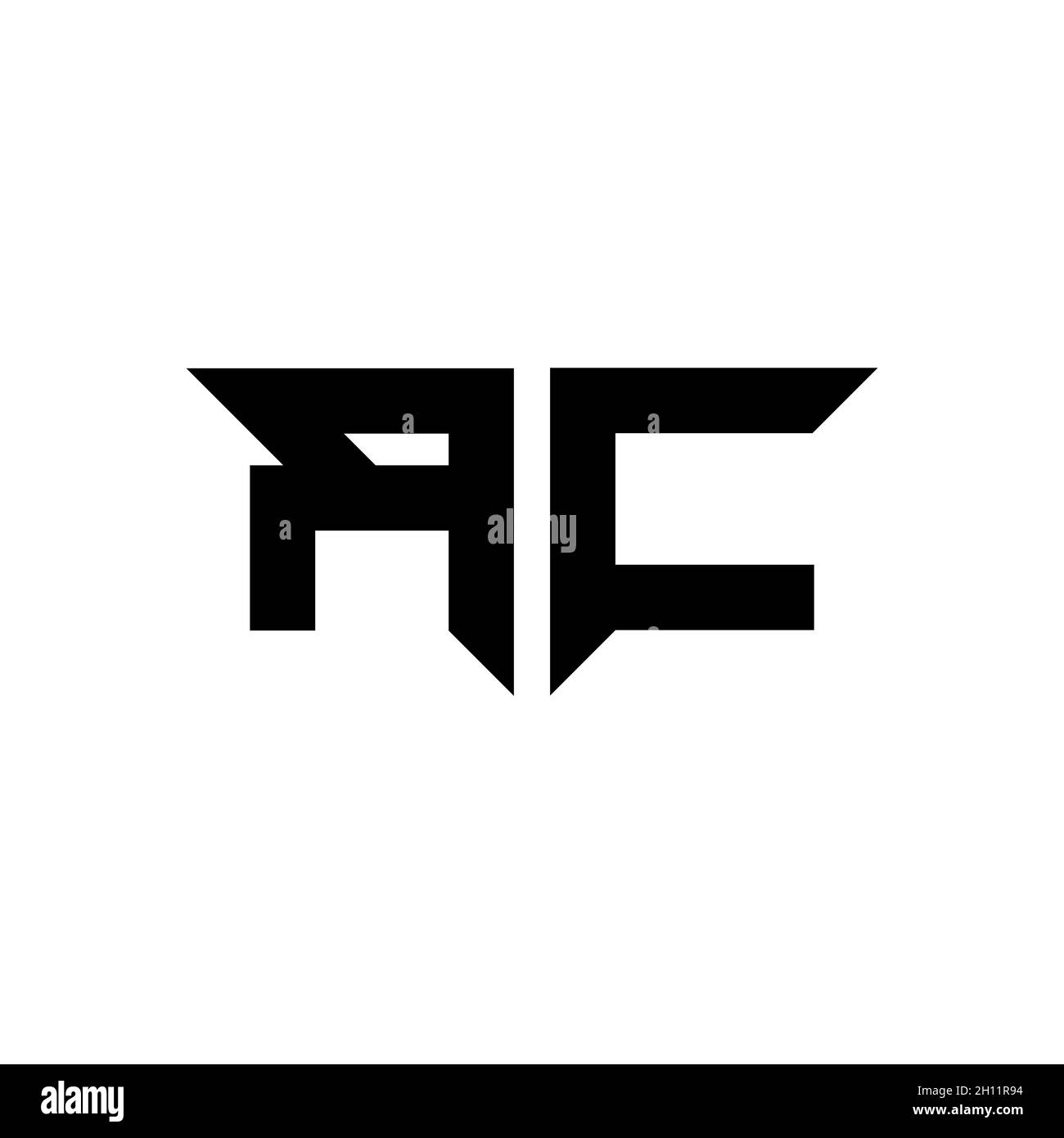 RC Monogram logo letter with simple modern shape style design template ...
