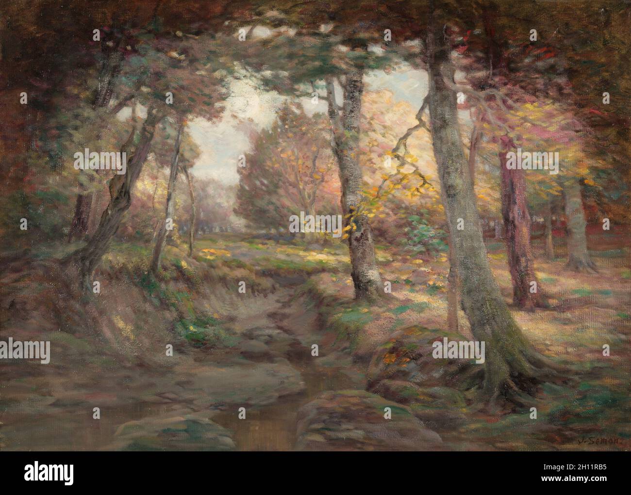 Edge of the Woods, c. 1890s. John Semon (American, 1852-1917). Oil on canvas; unframed: 90.2 x 67.3 cm (35 1/2 x 26 1/2 in.). Stock Photo