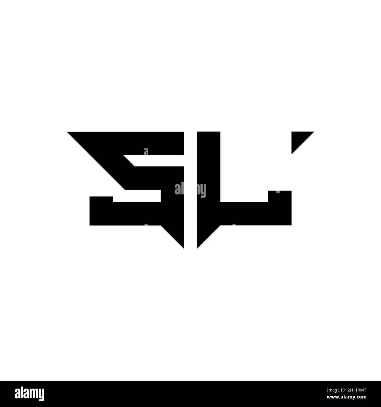 SL Monogram logo letter with simple modern shape style design template ...