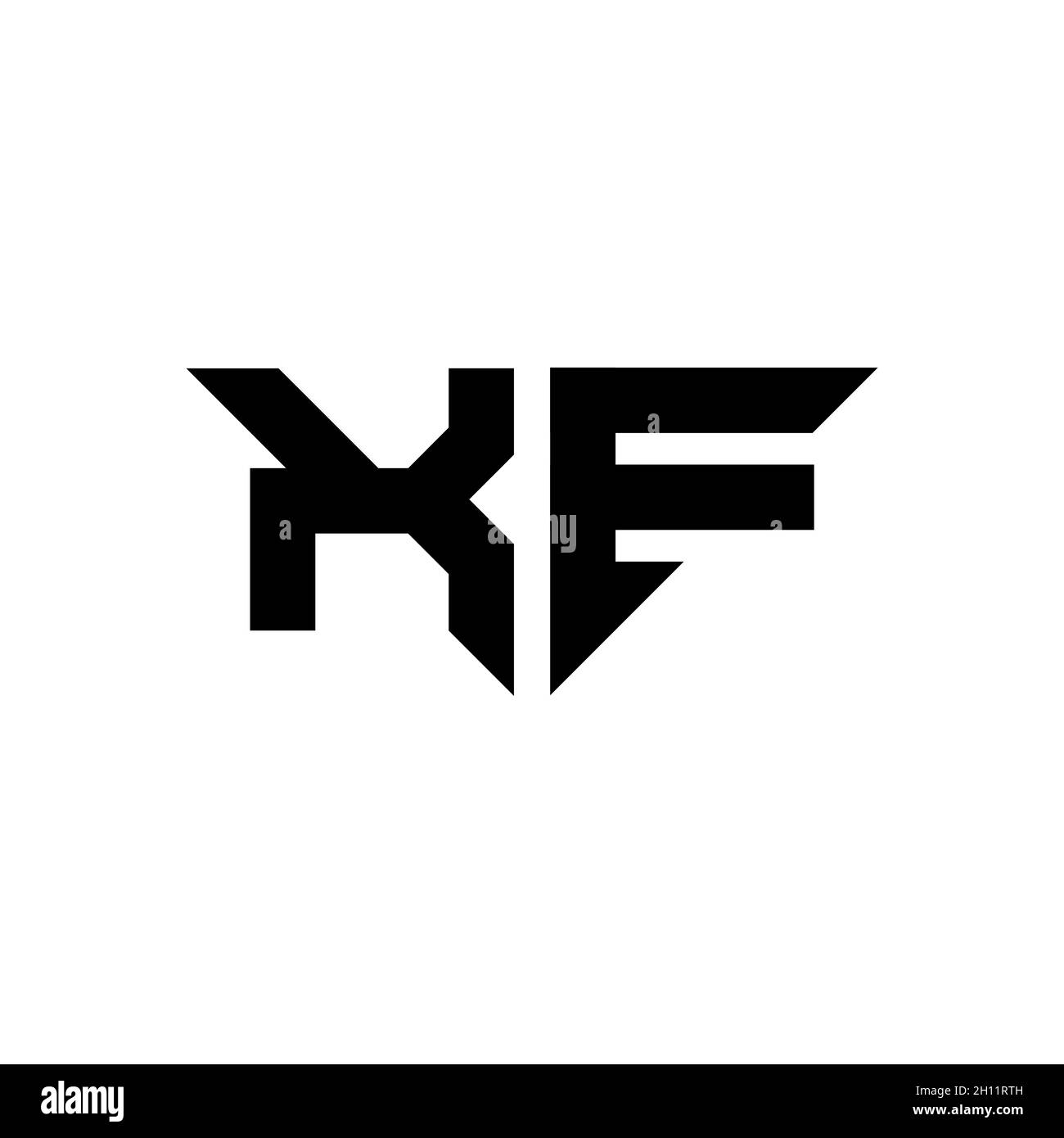 XF Monogram logo letter with simple modern shape style design template ...