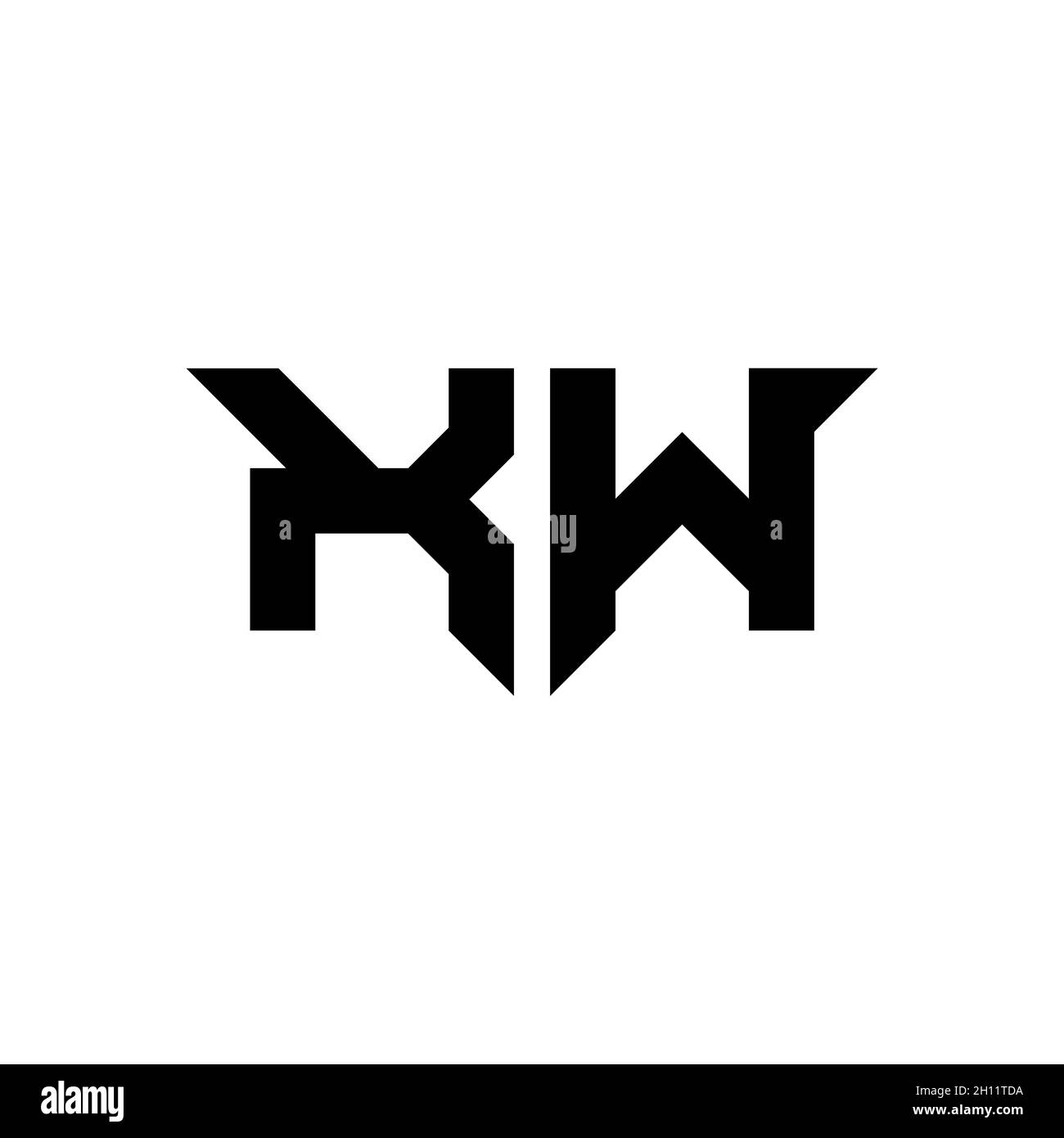 XW Monogram logo letter with simple modern shape style design template ...