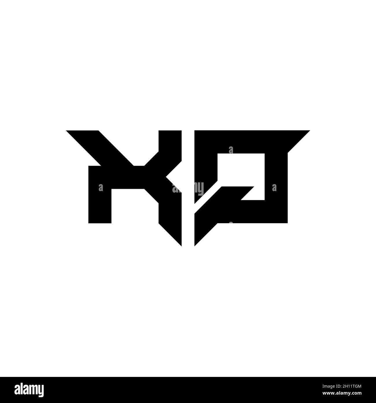 XQ Monogram logo letter with simple modern shape style design template