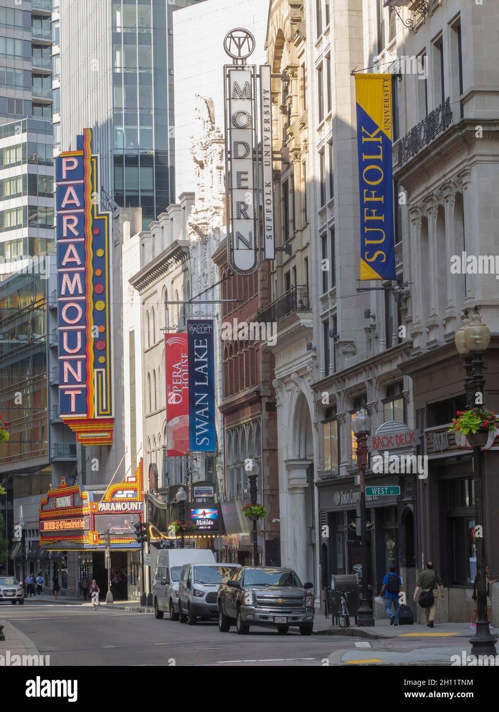 Boston Theater District Stock Photo Alamy