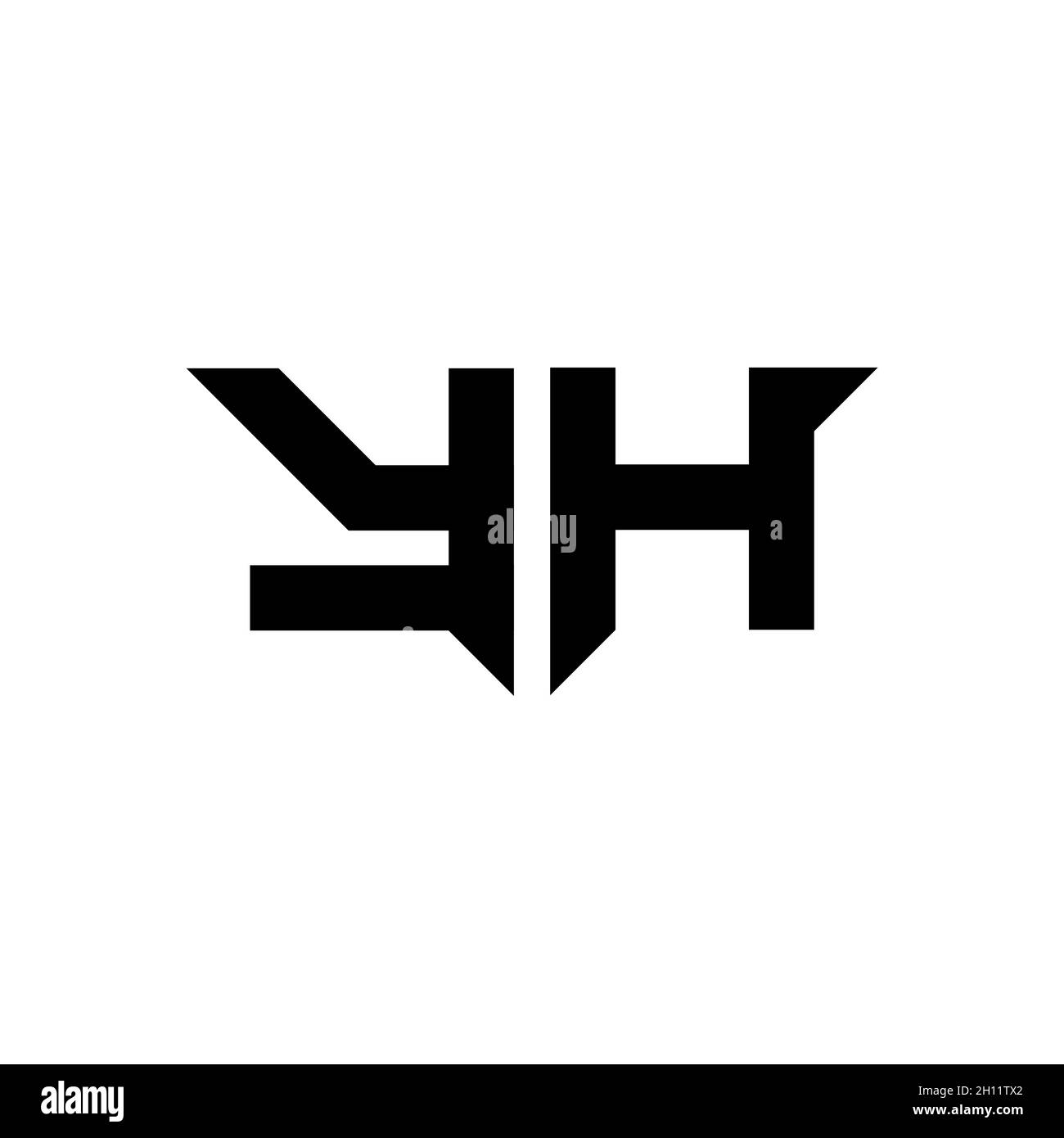 YH Monogram logo letter with simple modern shape style design template ...